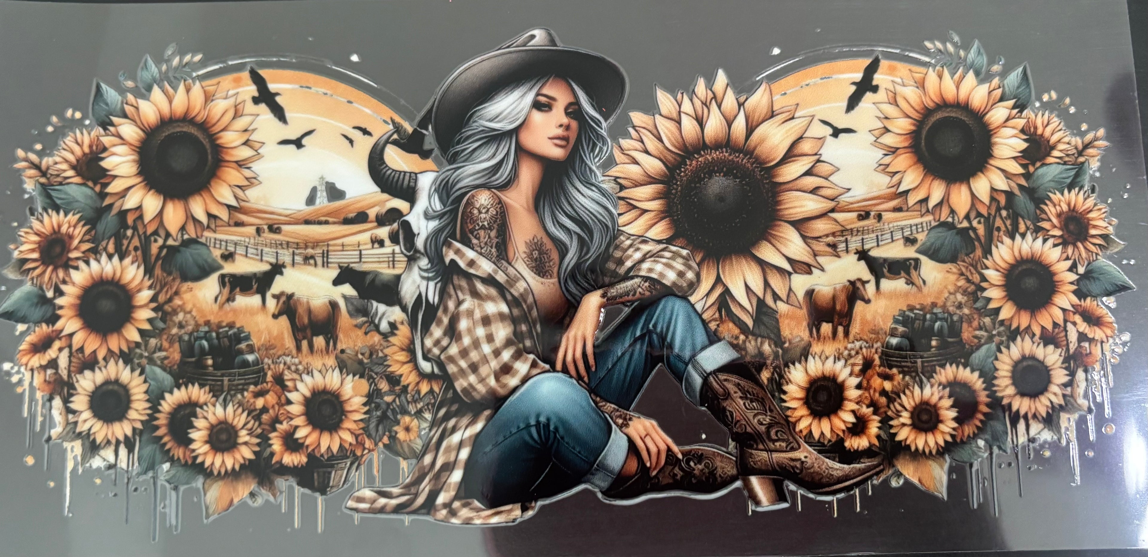 16 oz Sunflower Girl