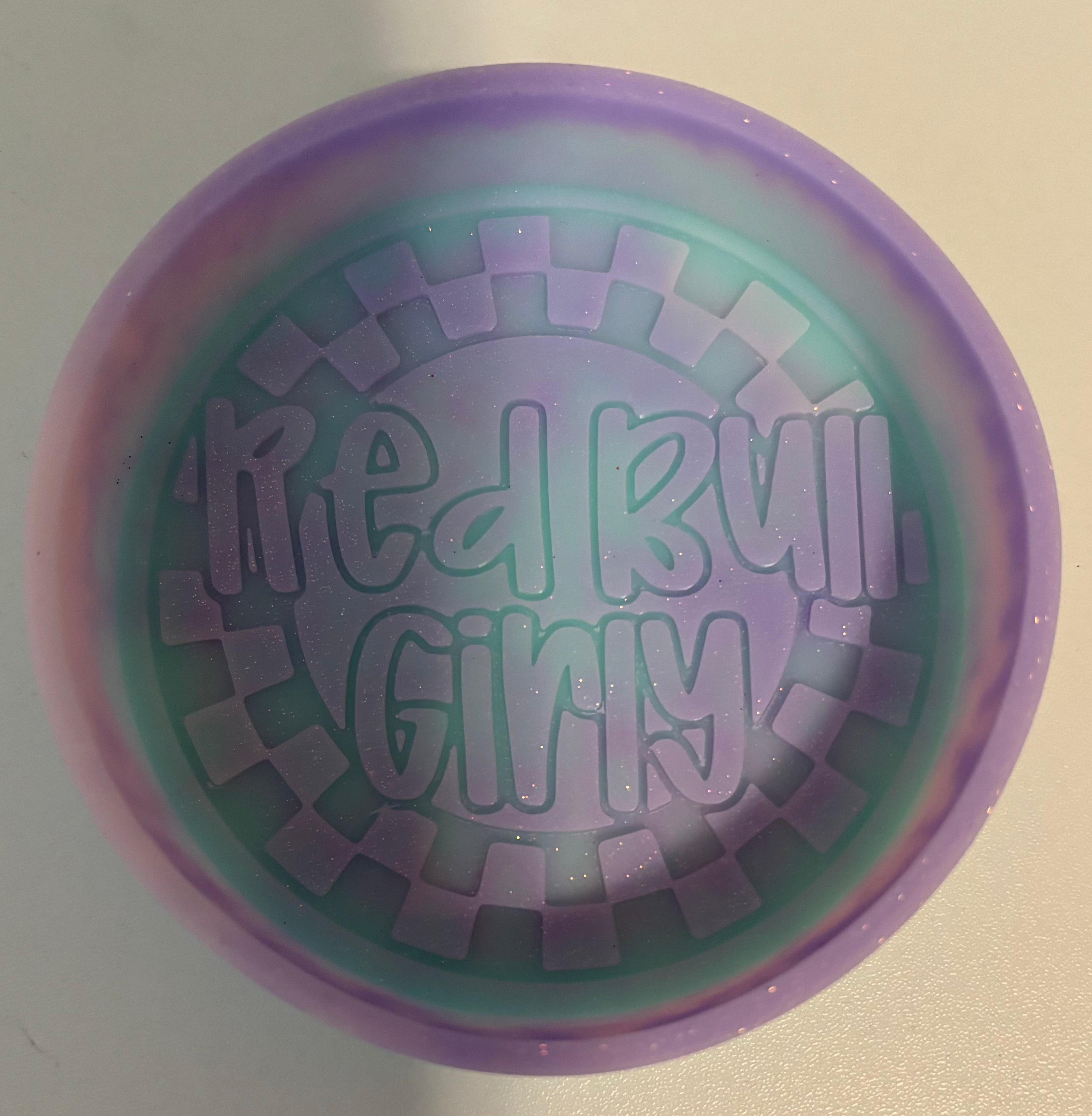 Red Bull Girl Checkered Freshie Mold