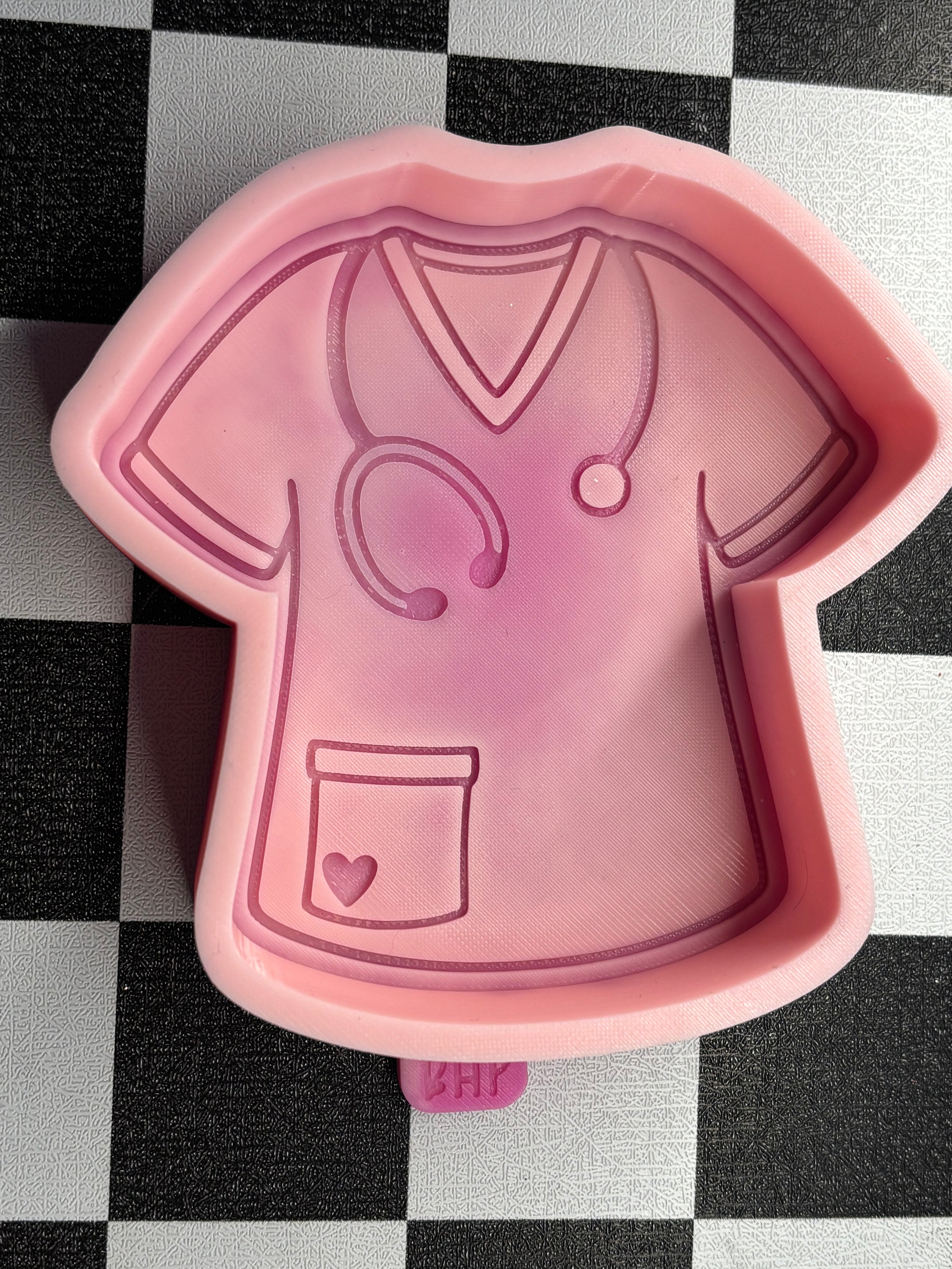 Custom nurse scrub freshie mold