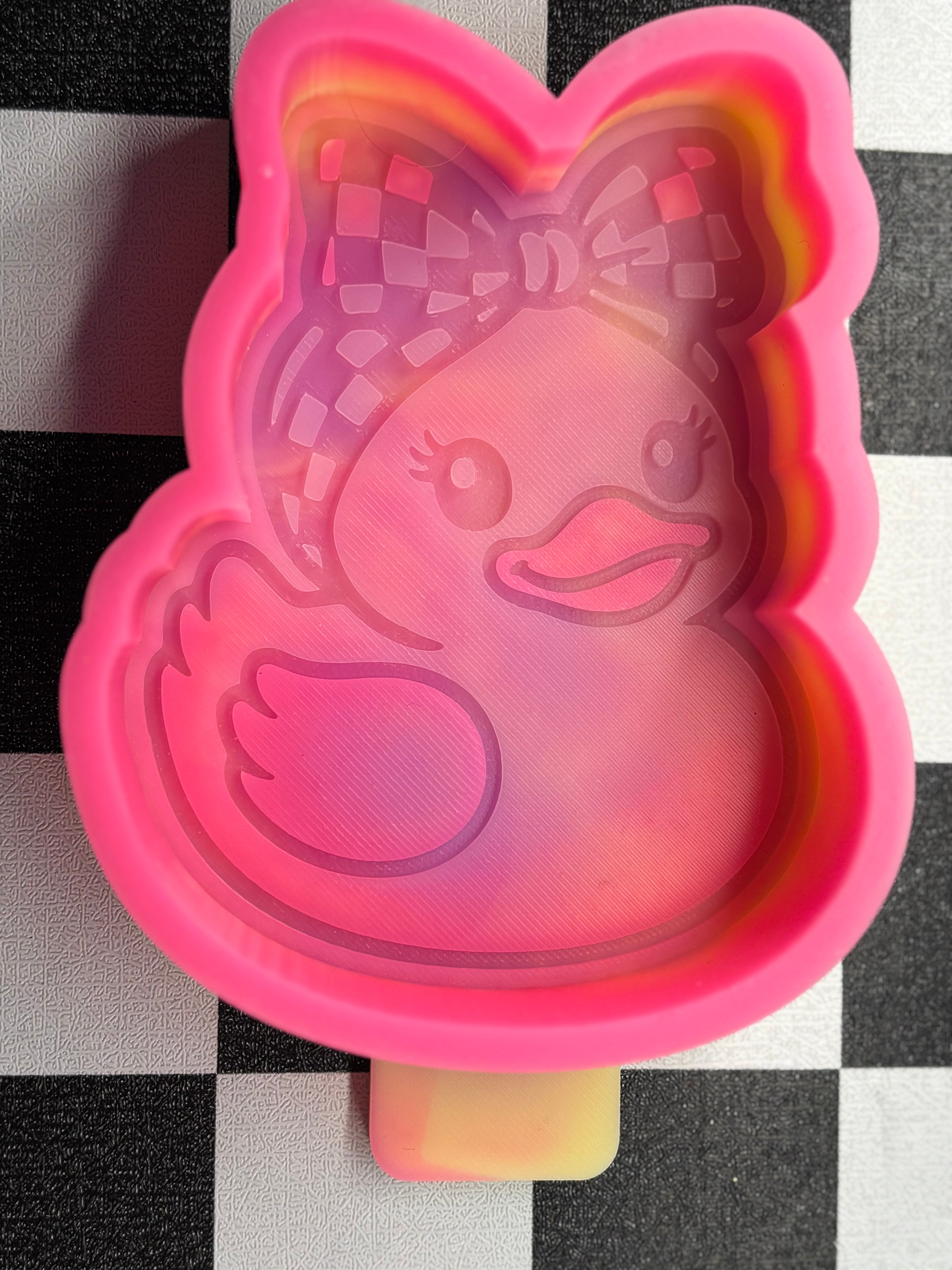 Custom checkered bandana duck freshie mold