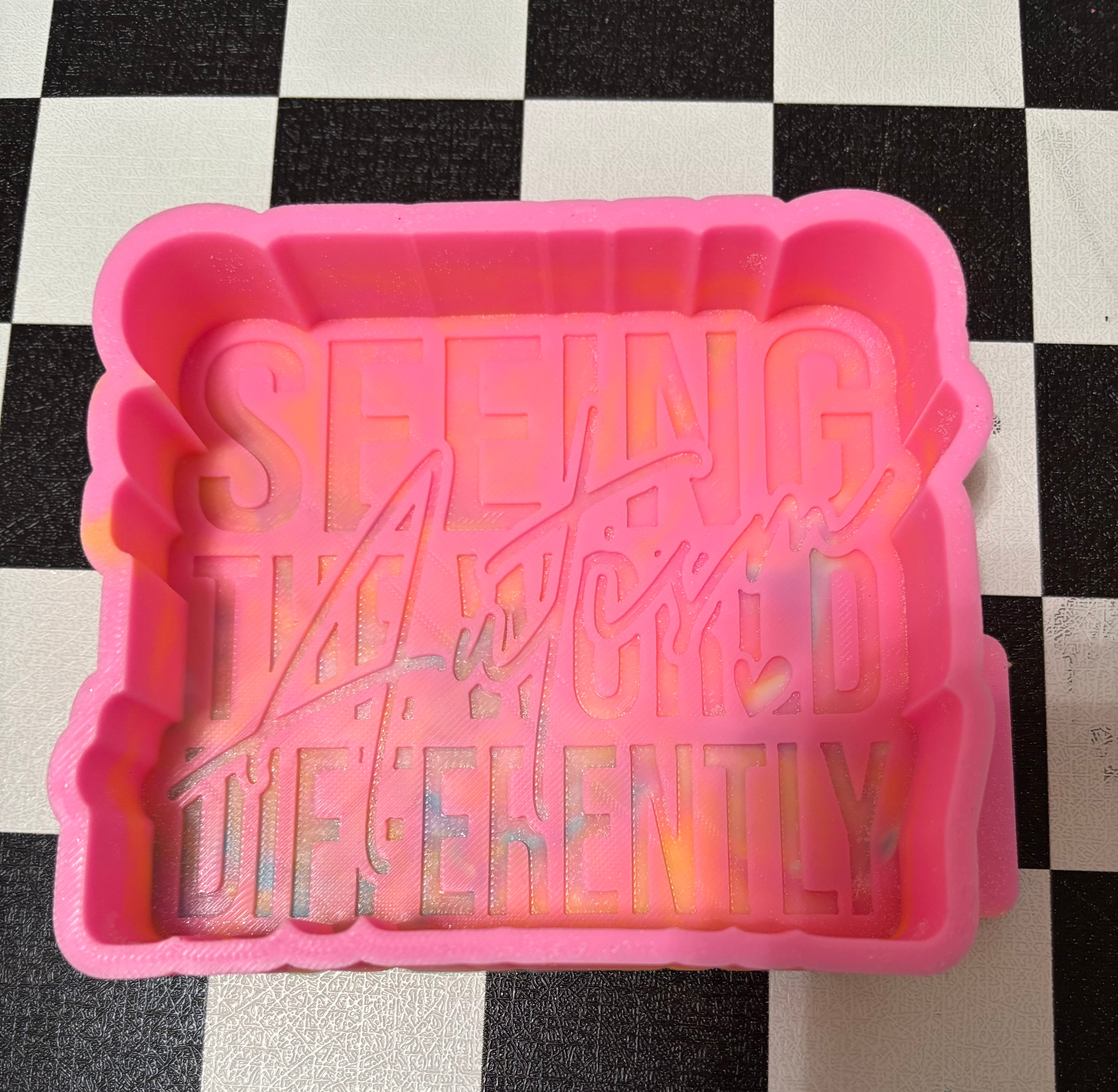 Custom Seeing the world Different Autism Freshie Mold