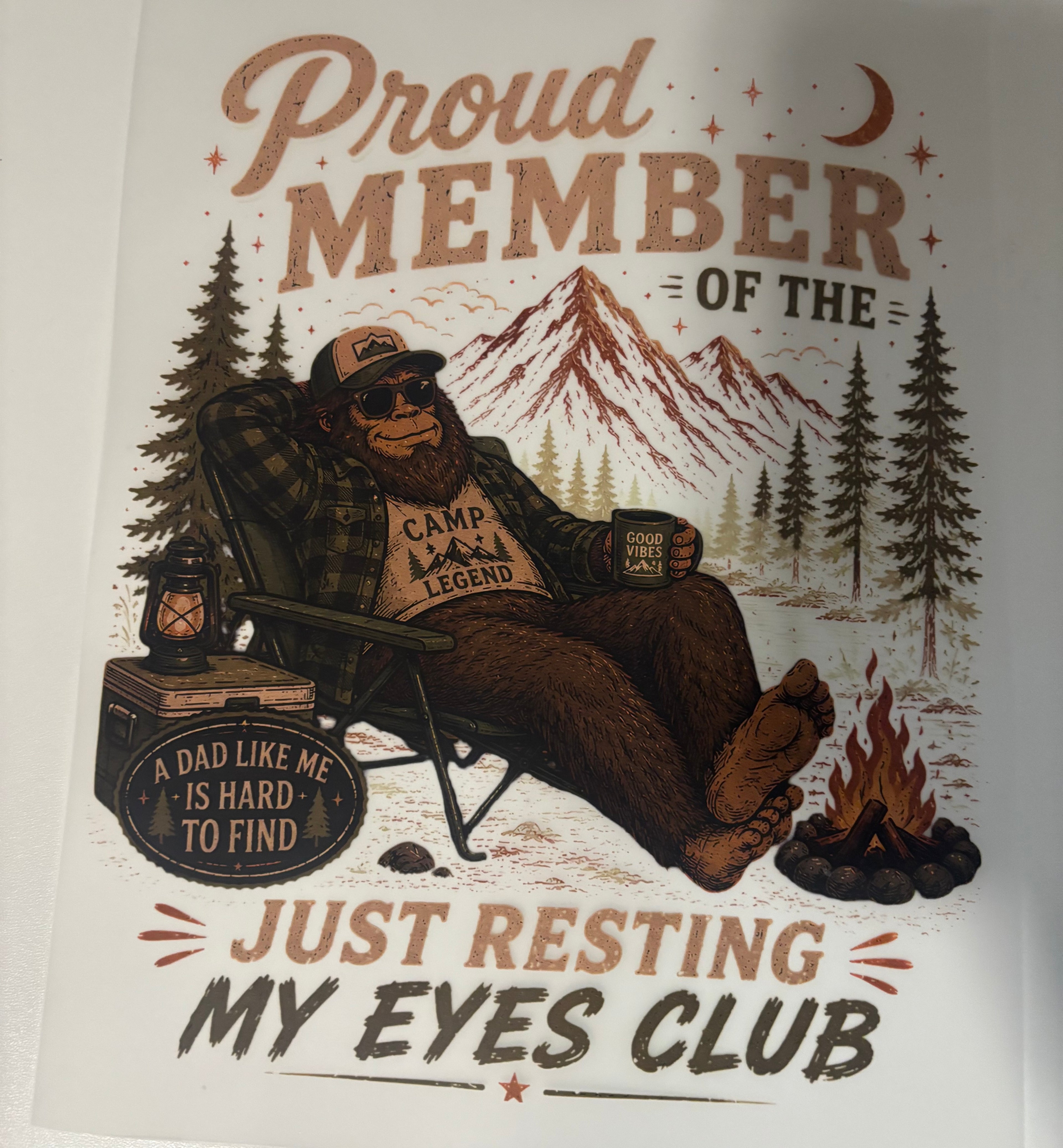 Proud member of the just resting my eyes club tee design