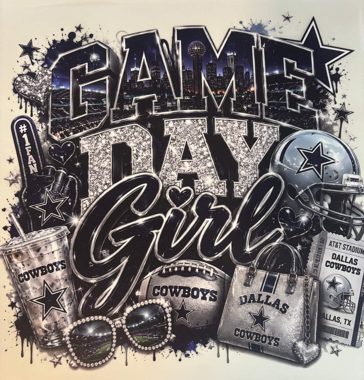 Game Day Girl Dallas Tee Design