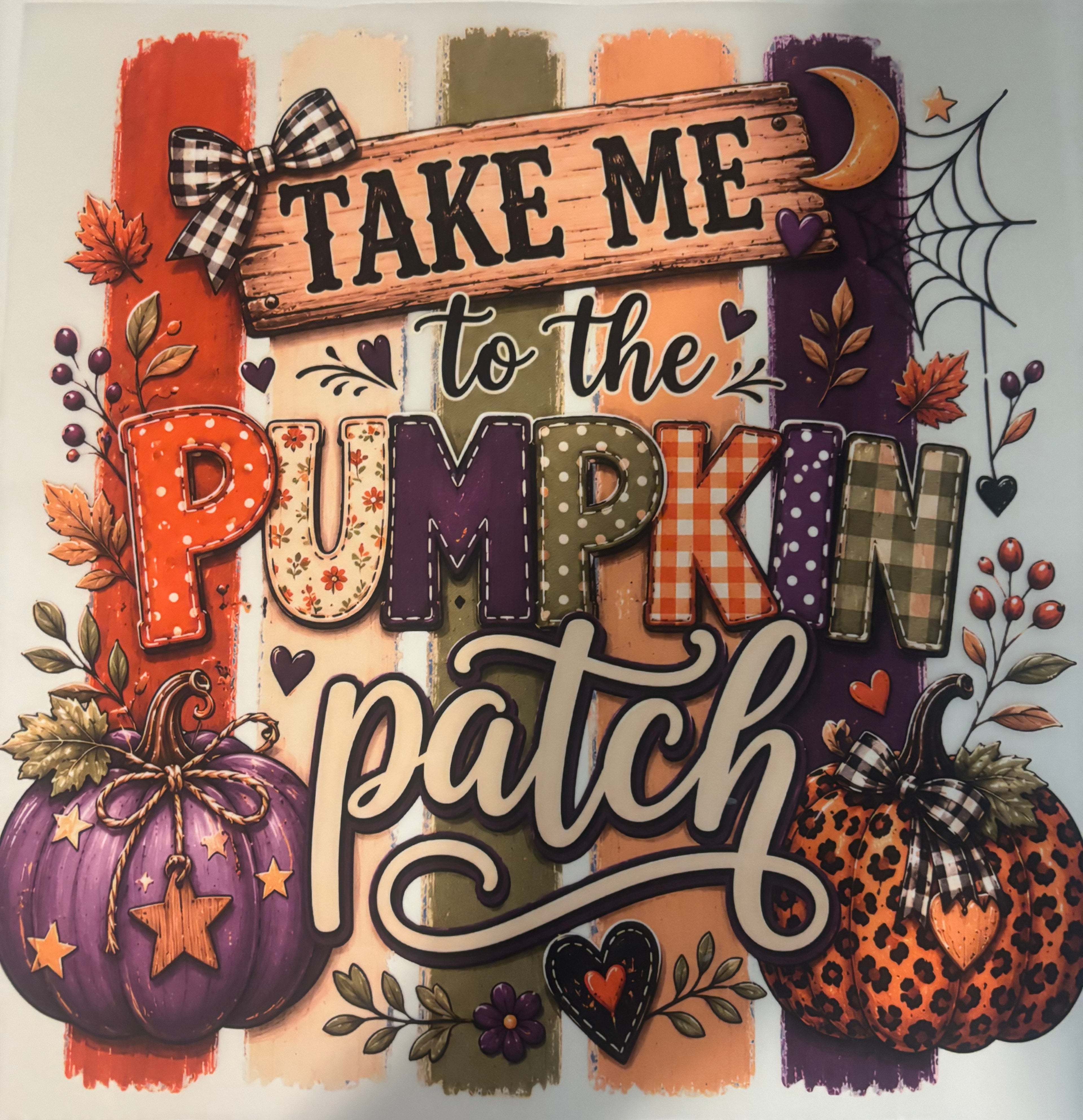 Striped take me to the pumpkin patch tee design