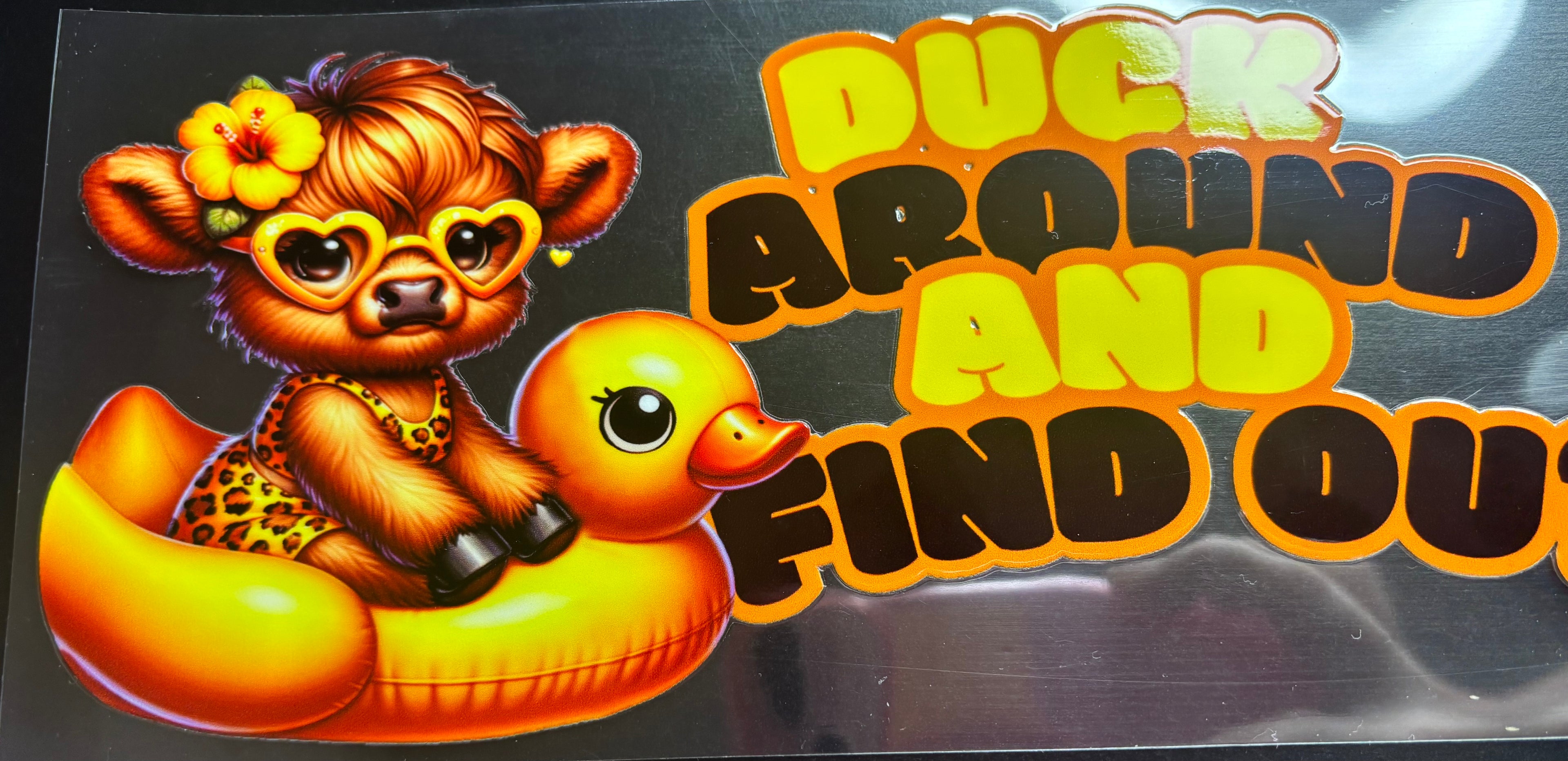 16 Oz Duck Around And Find Out Cow Cup Wrap