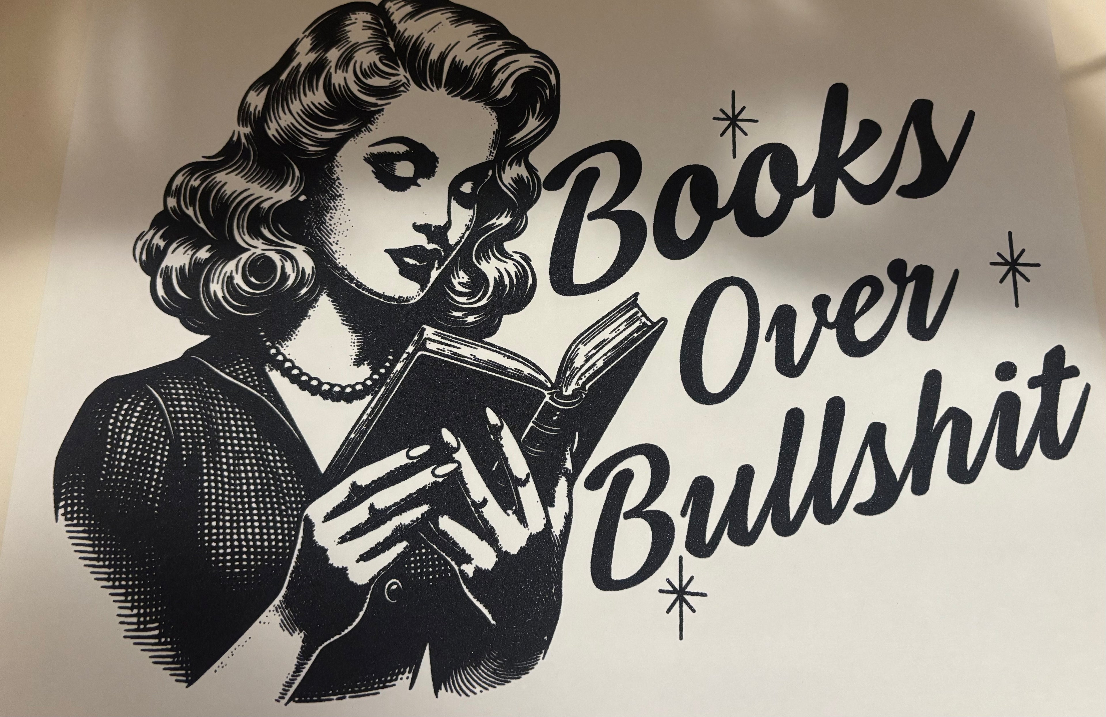 Books Over Bullshit Tee Design