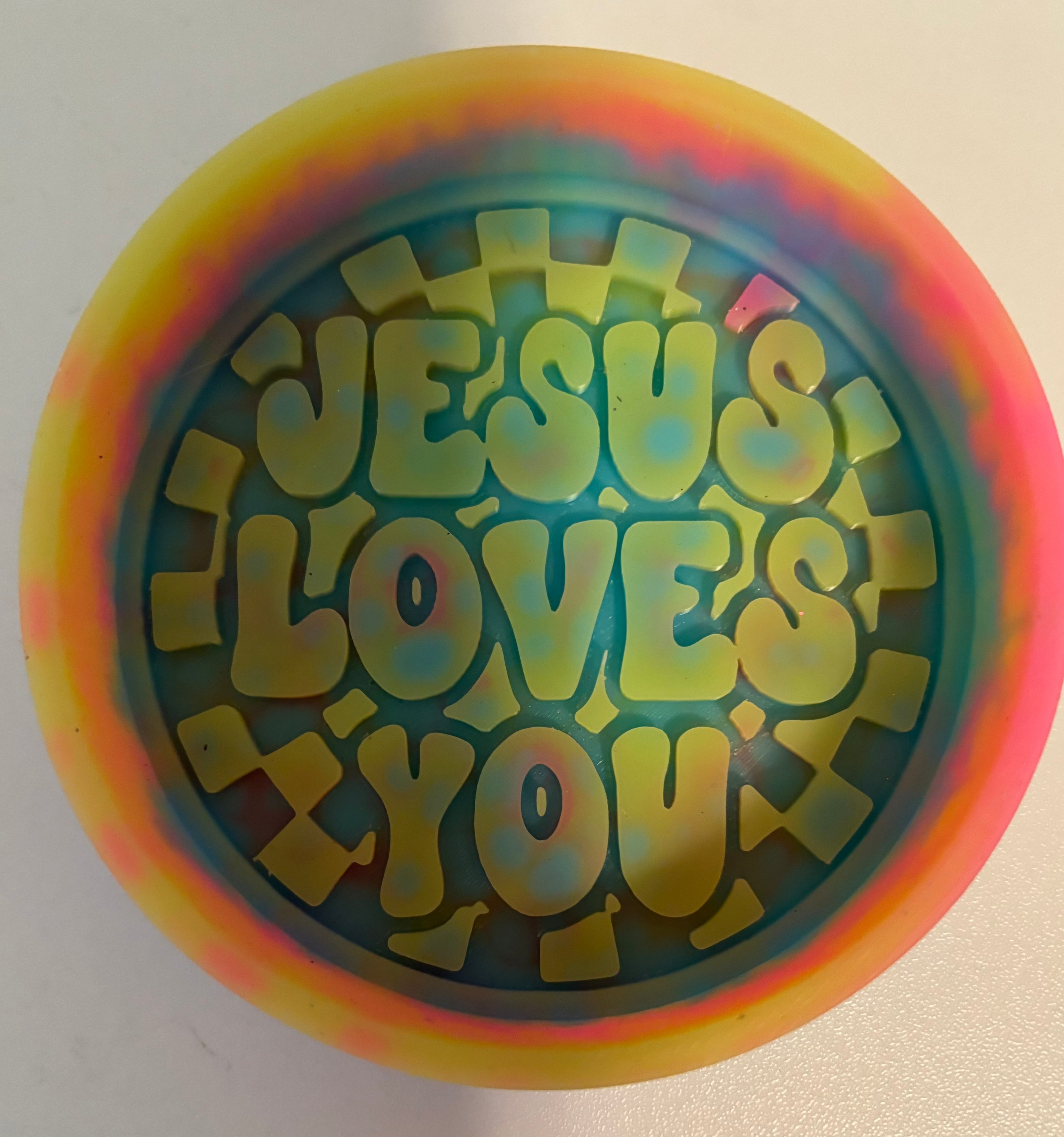 Checkered Jesus Loves You Freshie Mold