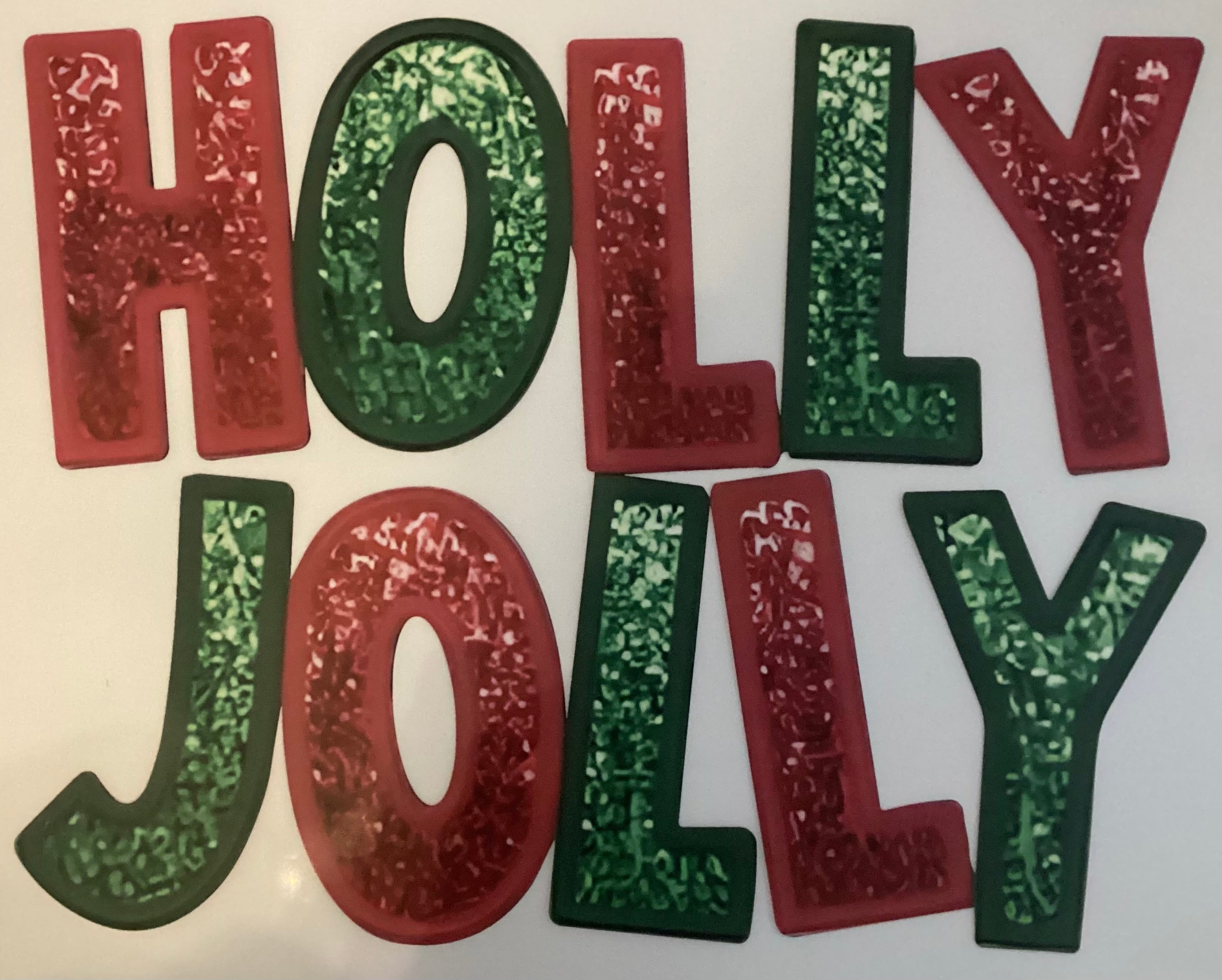 Red green holly jolly