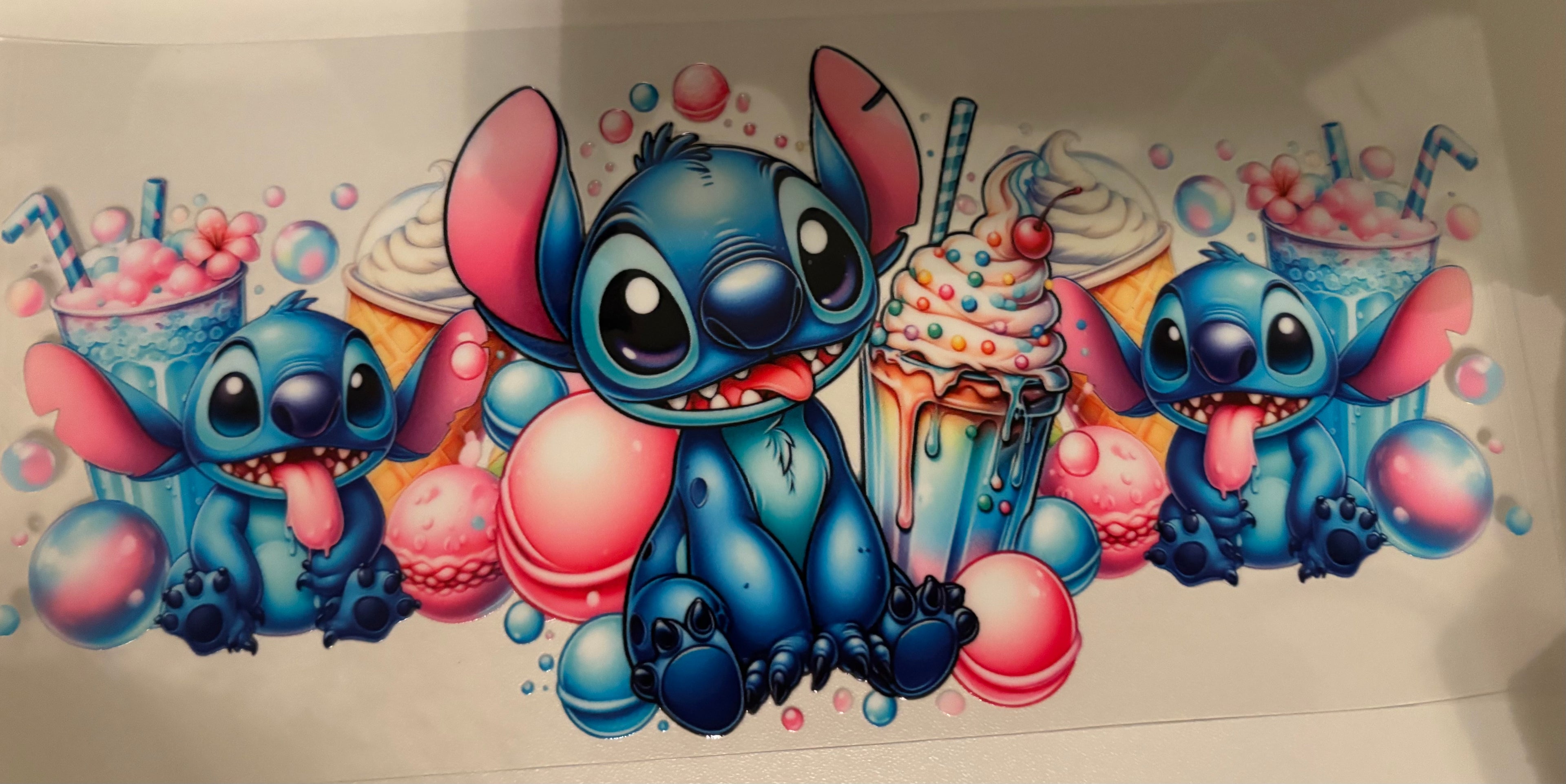 Stitch Ice Cream 16oz Cup Wrap