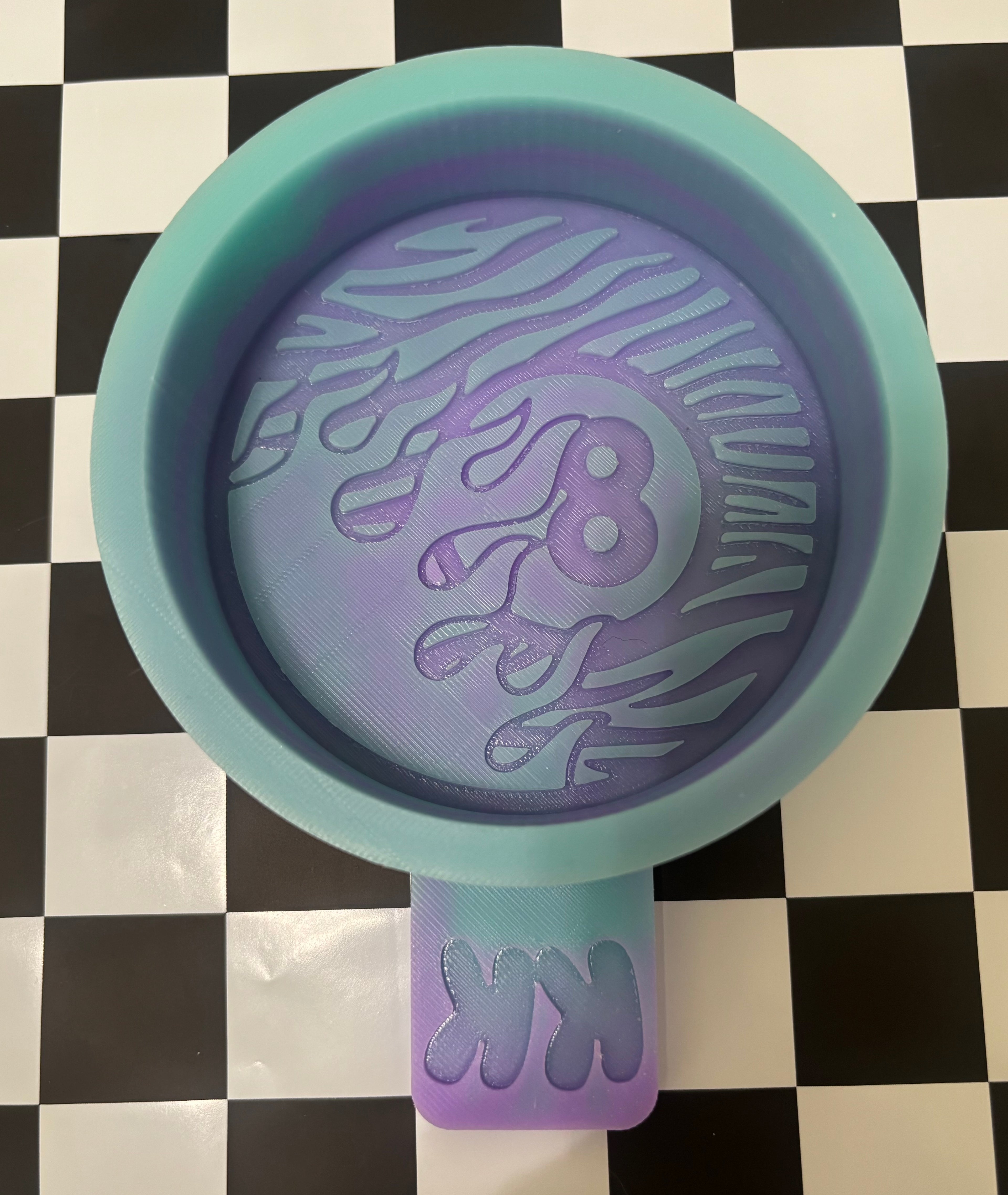 Custom flame 8 ball mold