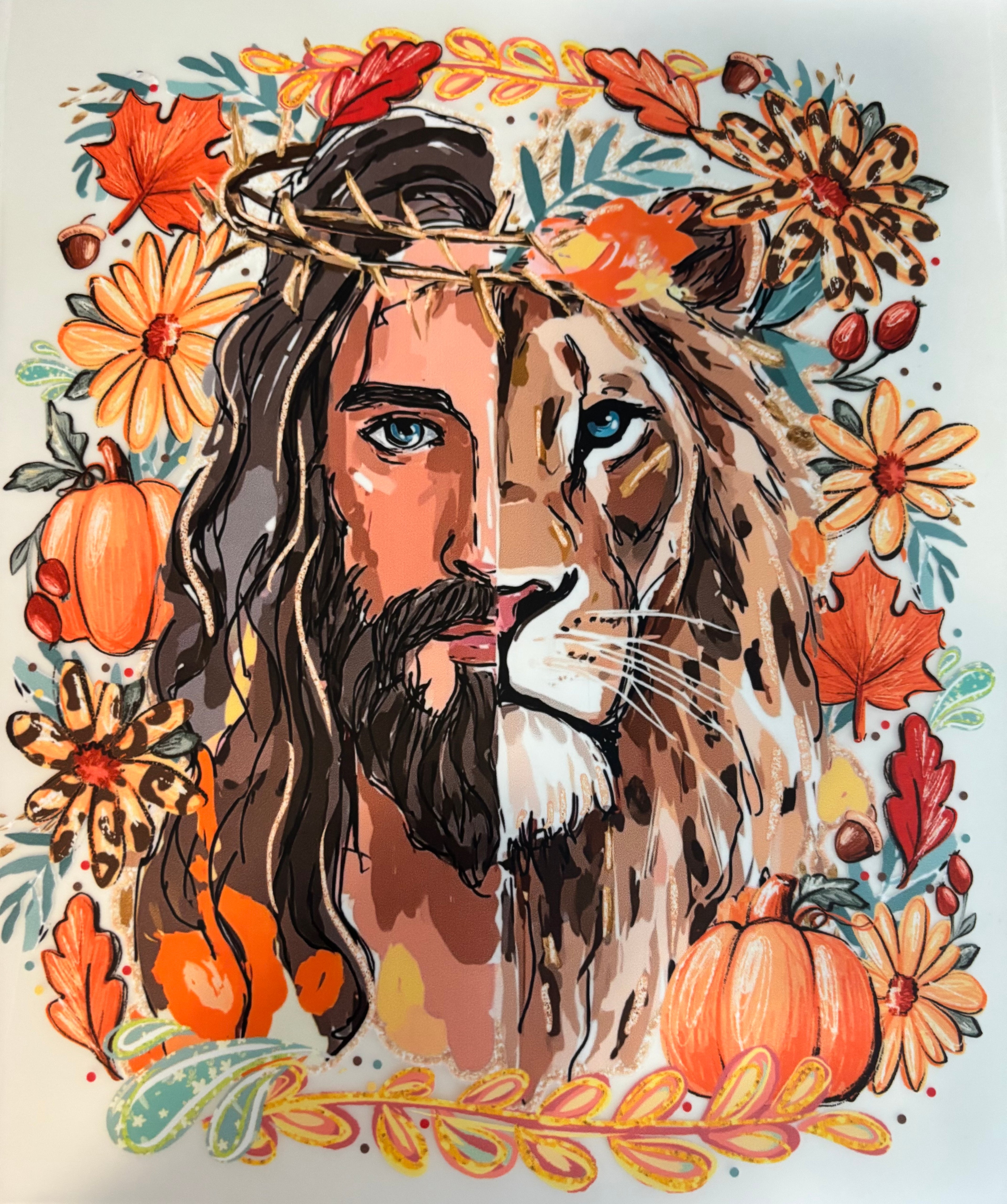Jesus lion fall tee designs