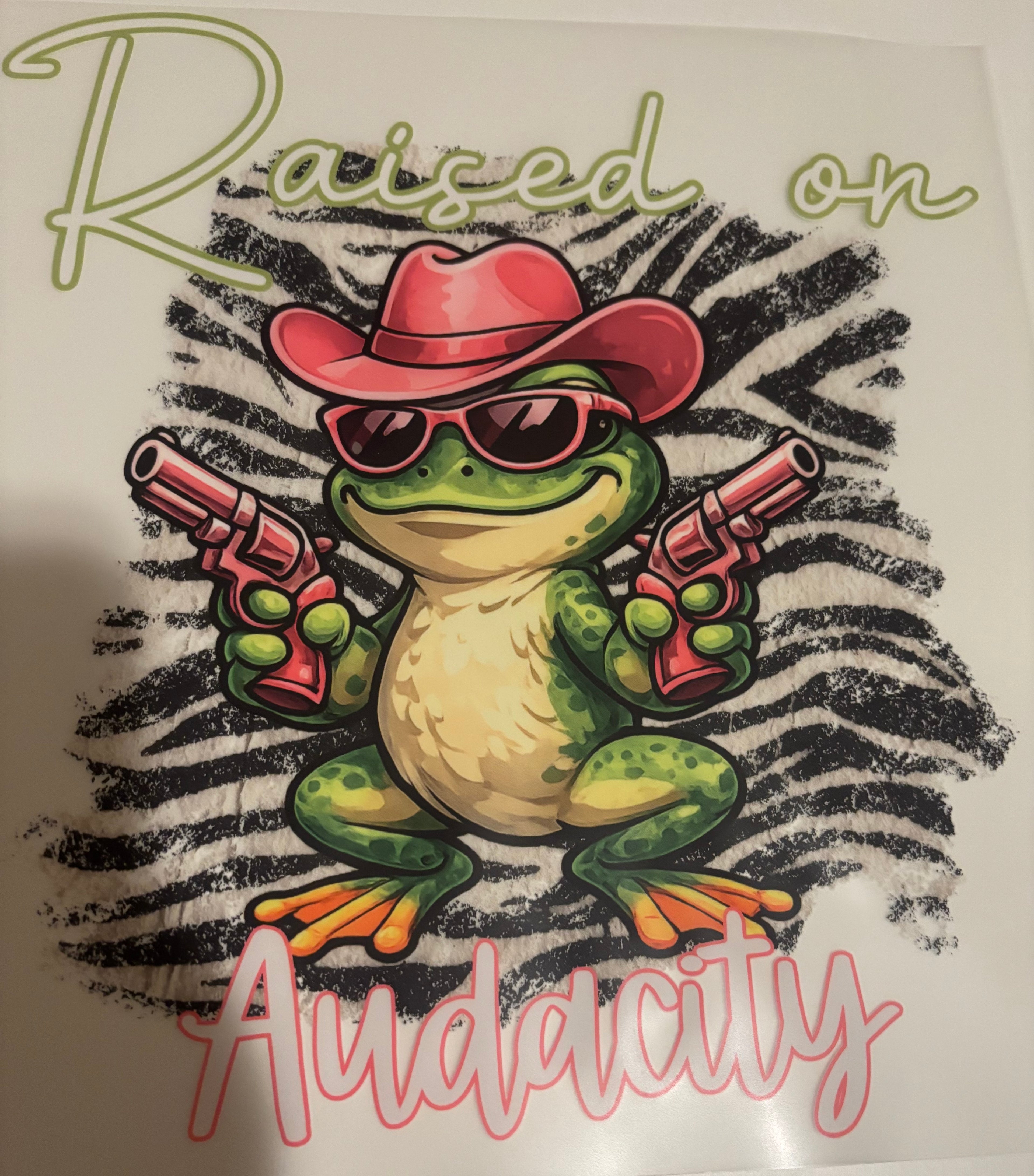 Raised on audacity tee design