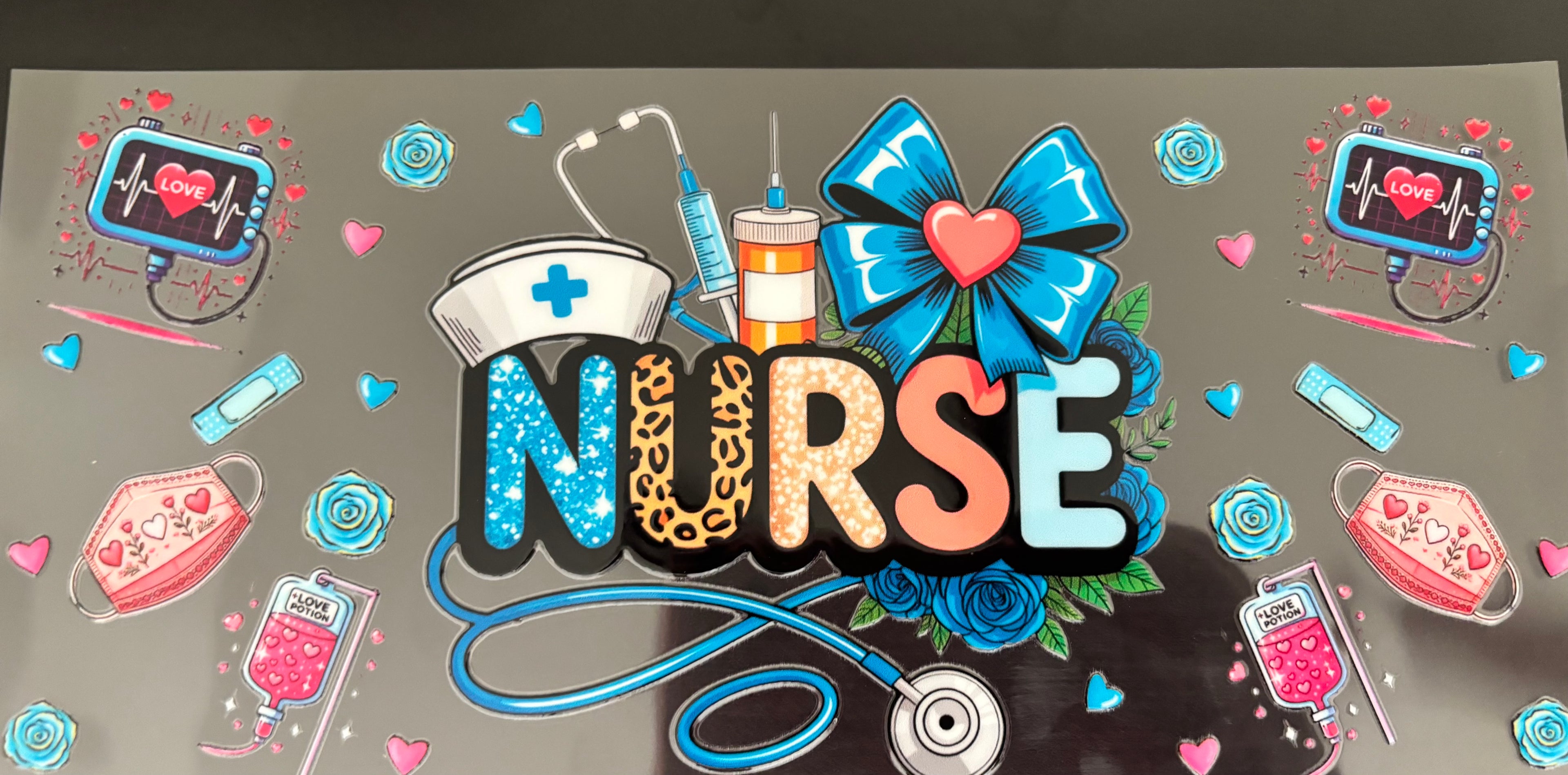 16 oz nurse blue