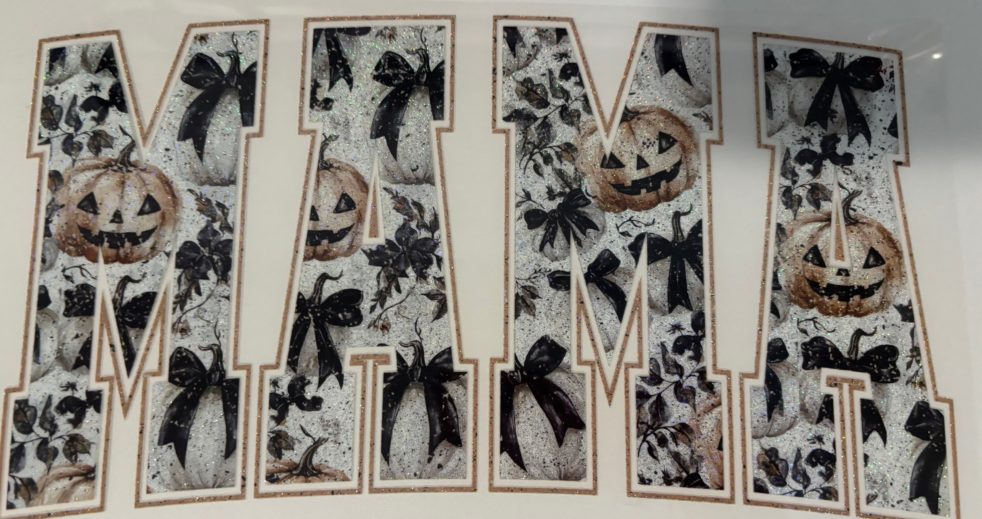 Glitter Pumpkin Mama tee Design