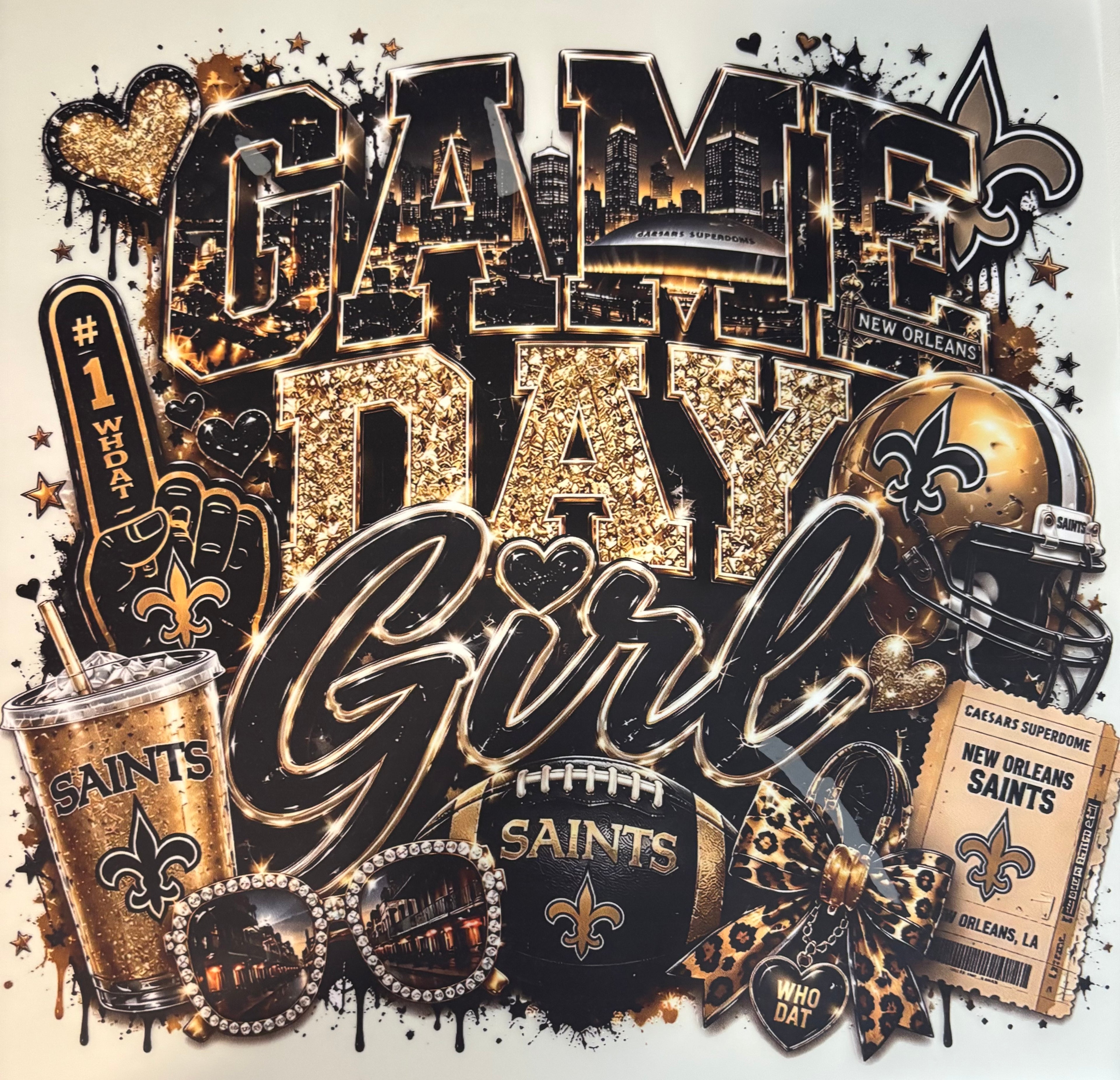 Game Day Girl Saints Tee Design