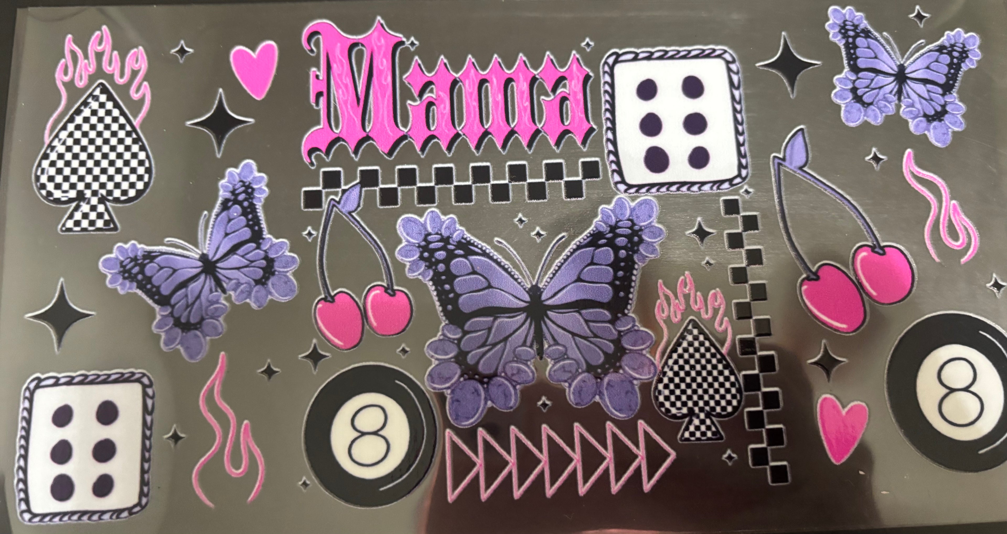 16 oz Checkered Mama