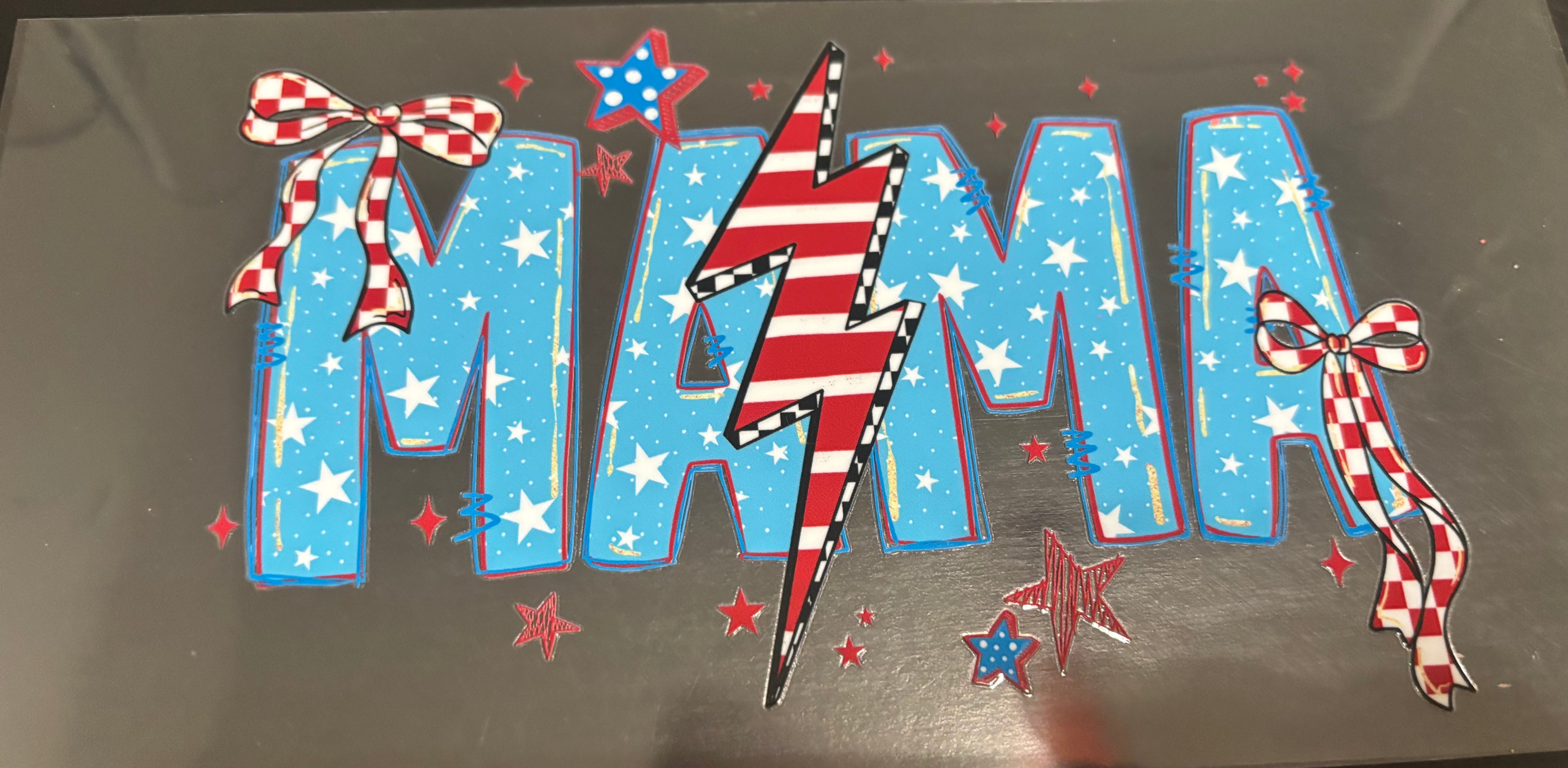 16 oz Red & Blue Mama