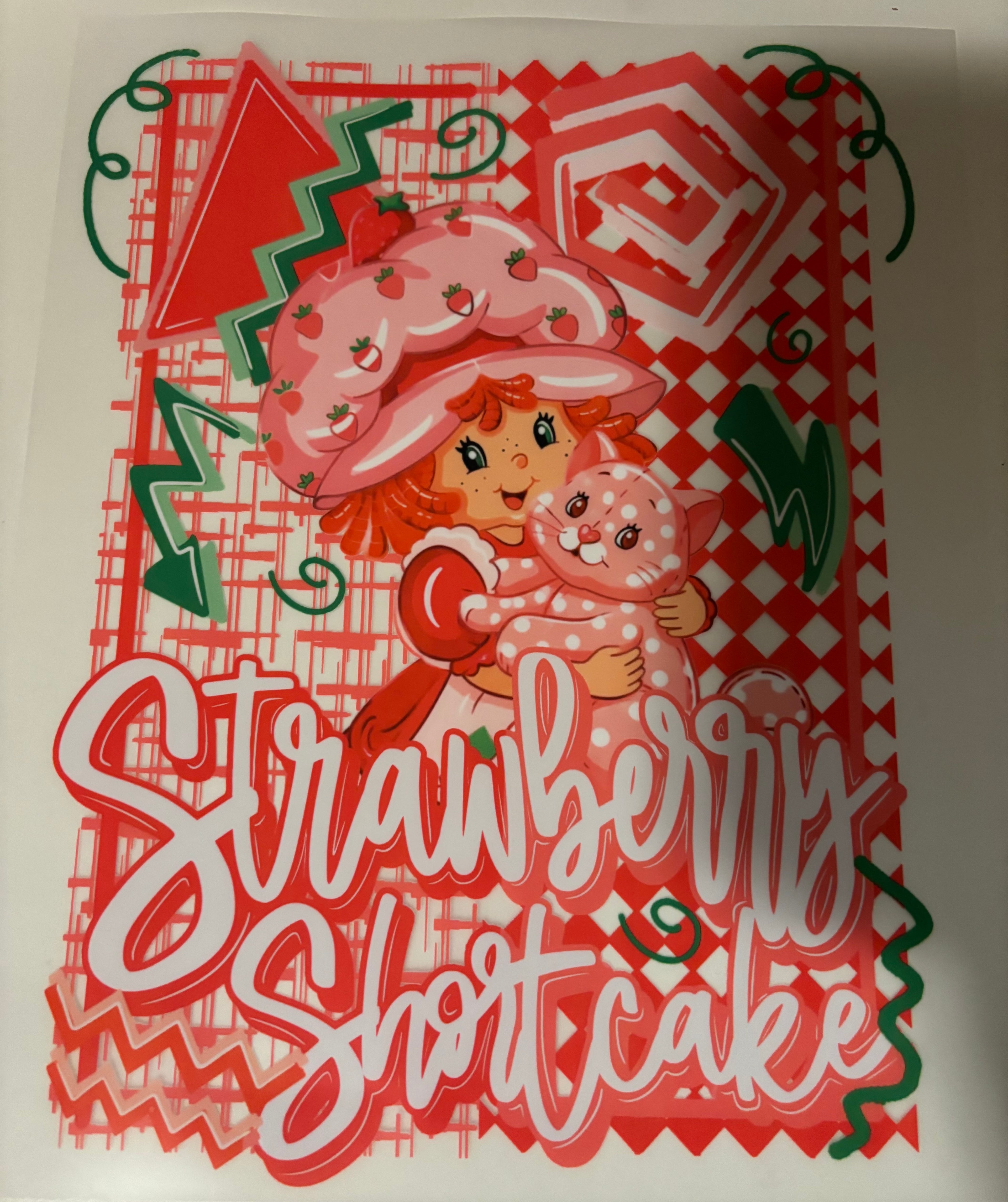 Strawberry Shortcut Collage Tee Design