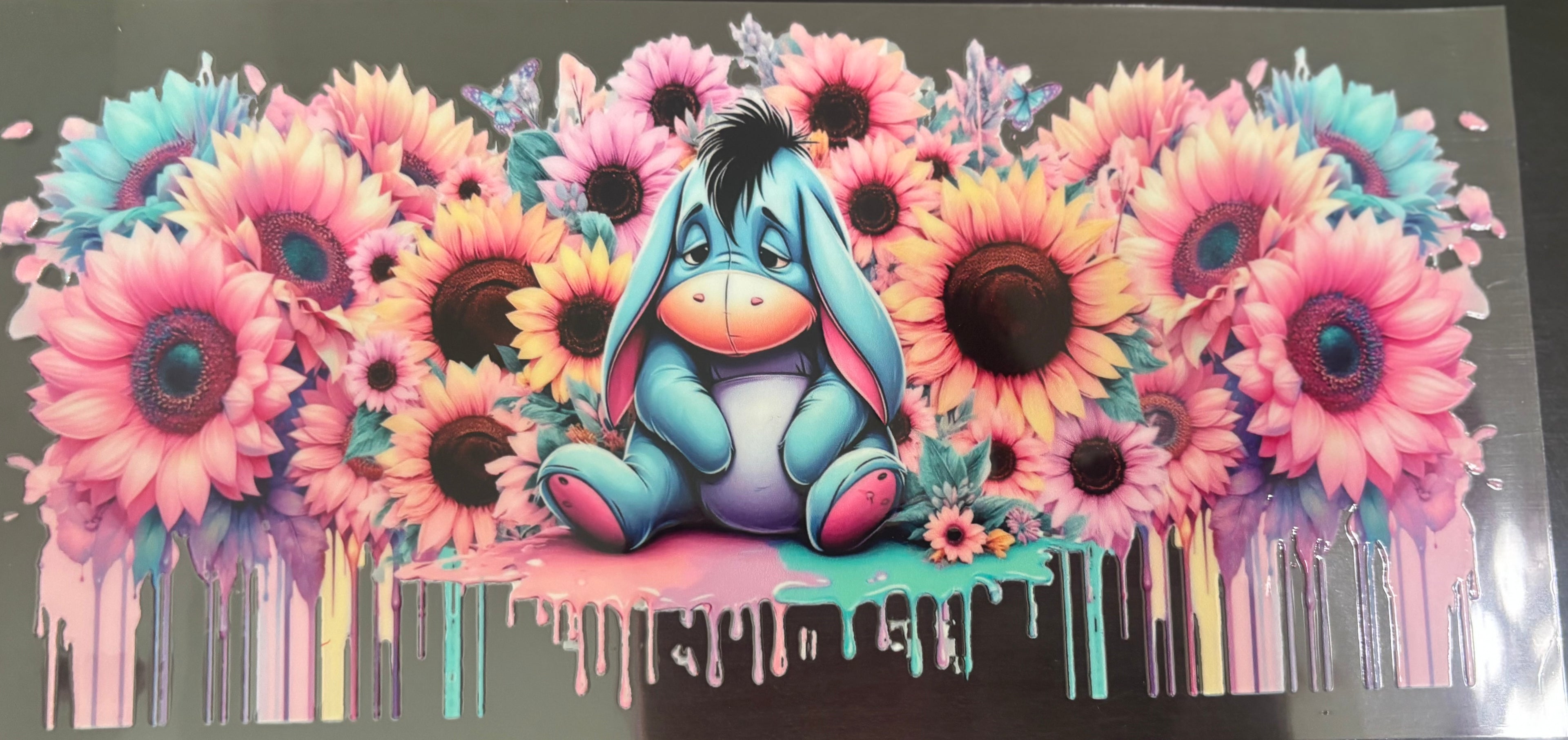 16 oz eeyore colorful sunflowers