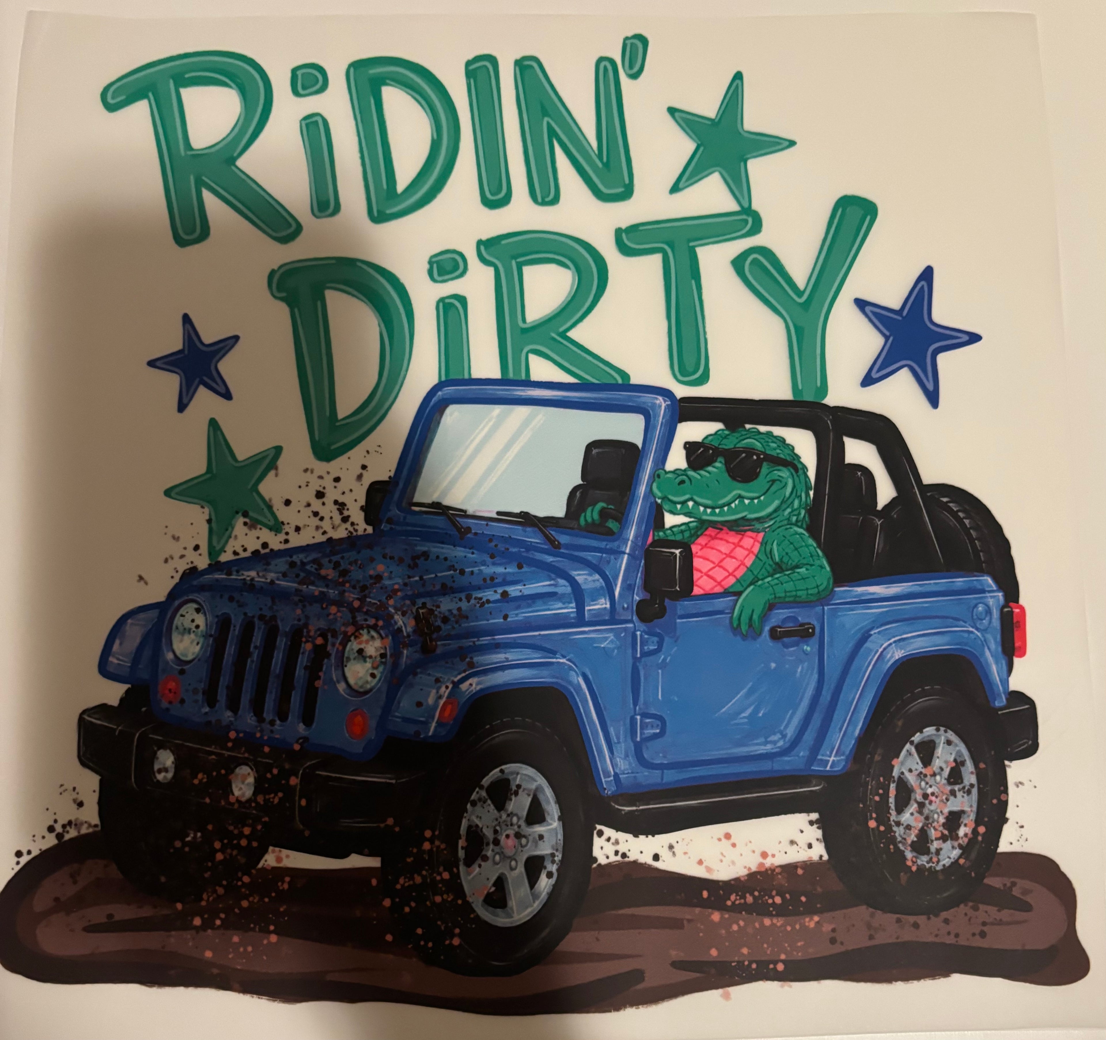Ridin dirty tee design