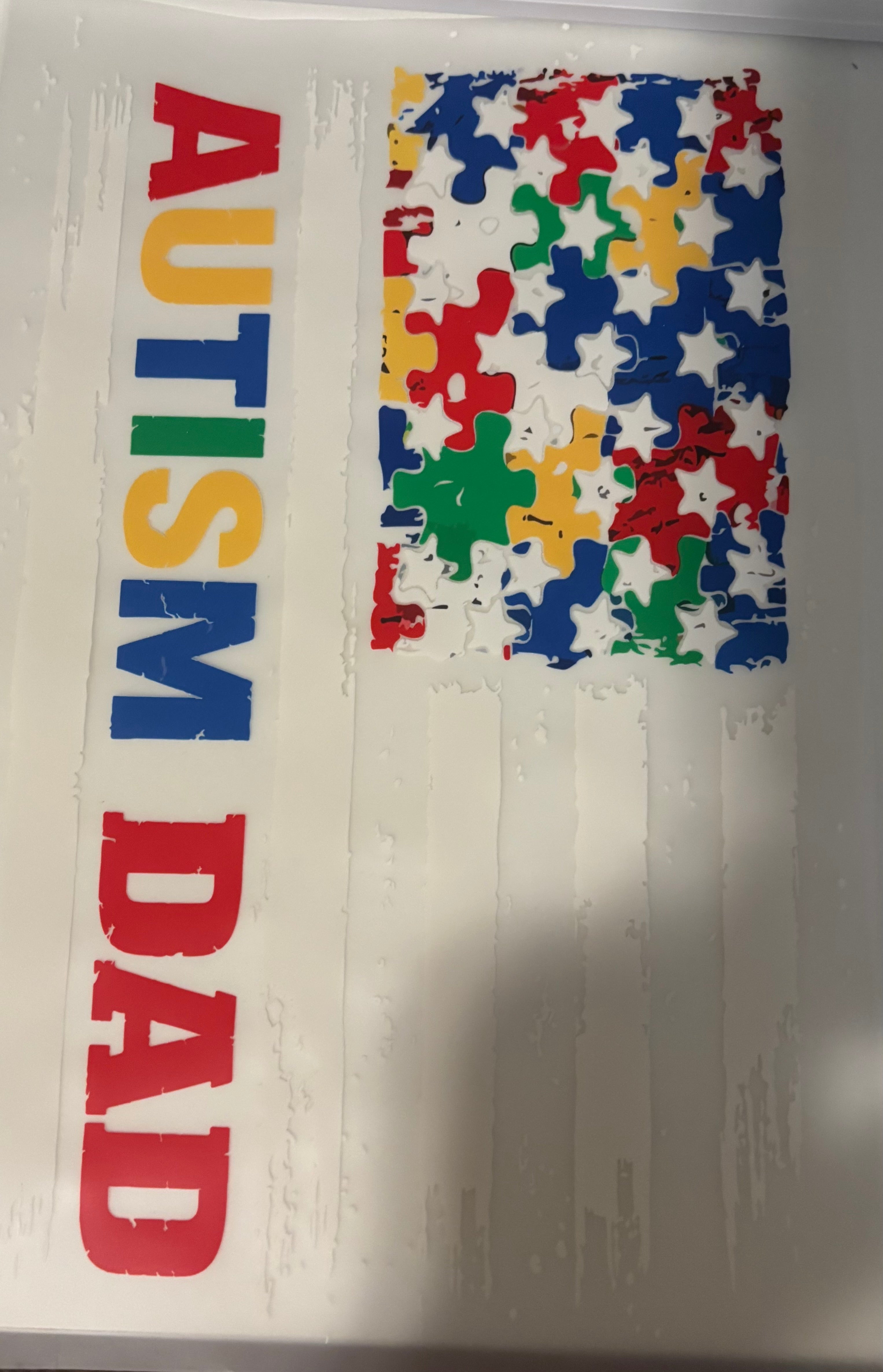 Autism Dad Flag Tee Design