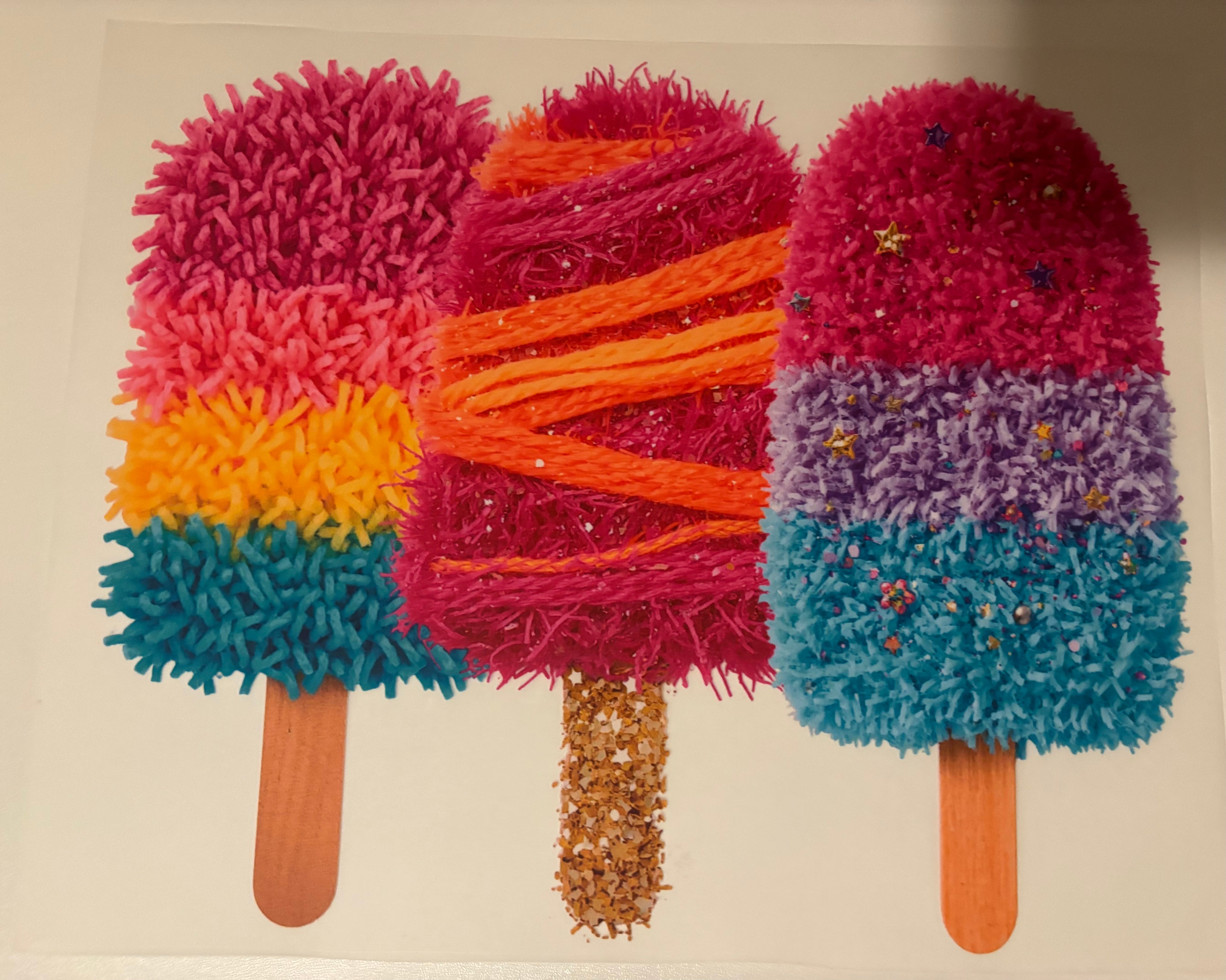 Faux yawn popsicles tee design