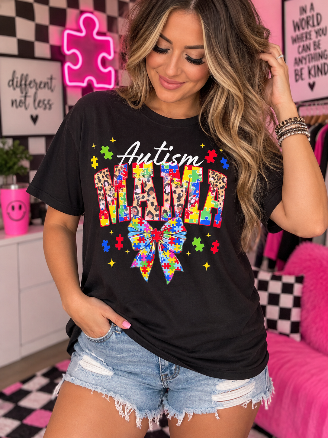Cheetah Autism Mama Tee!
