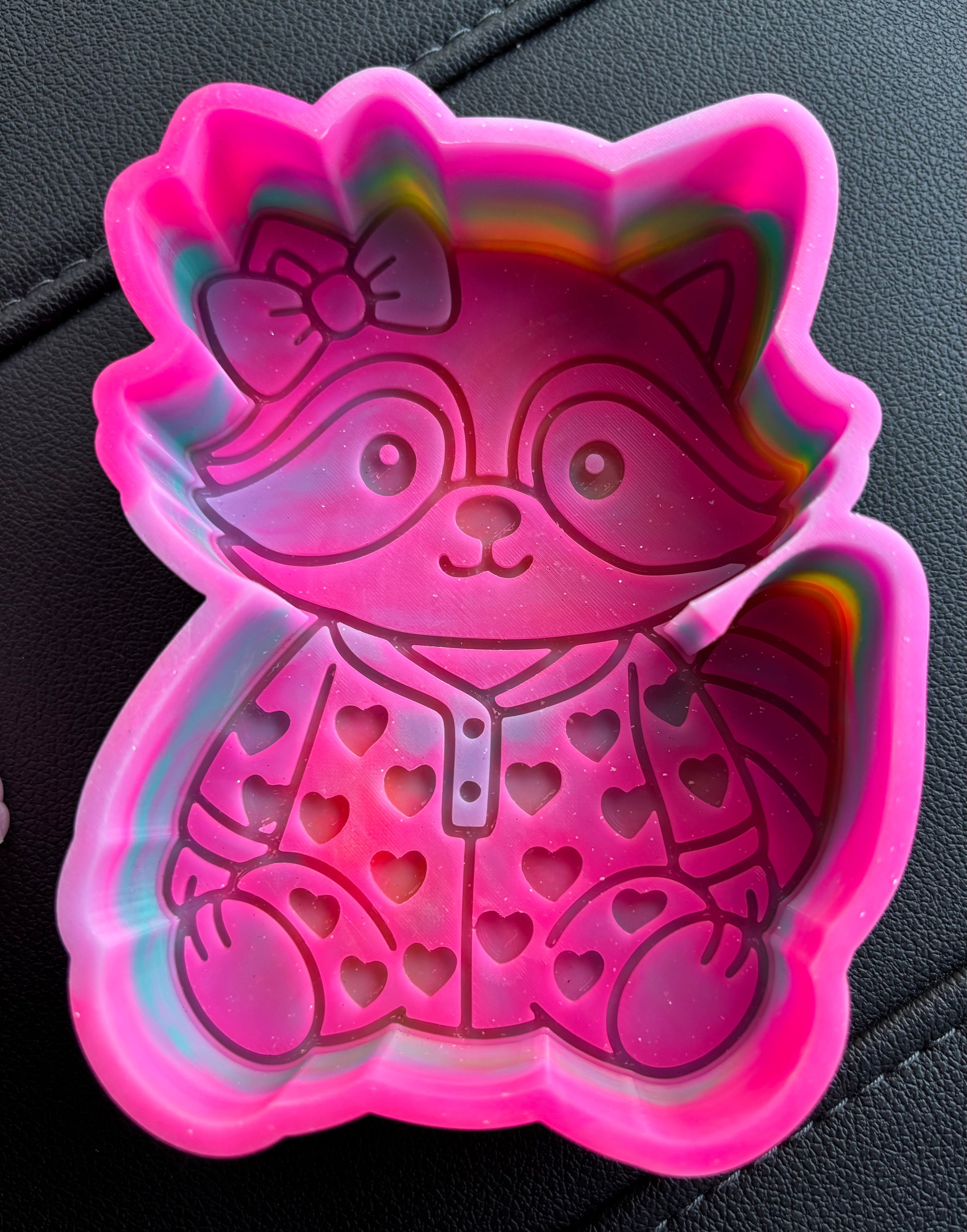 Pajama raccoon freshie mold