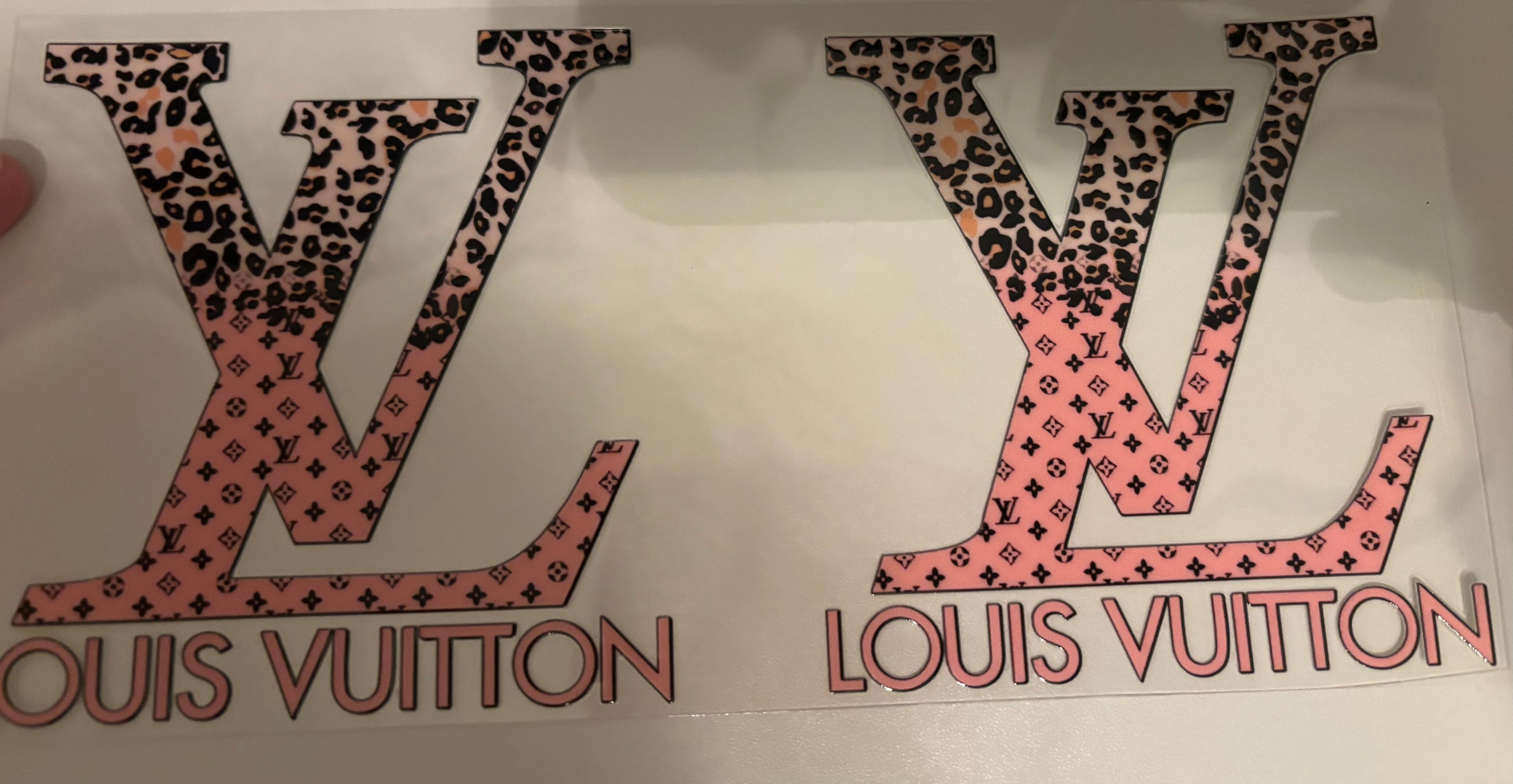 Pink Cheetah Lv 16oz Cup Wrap