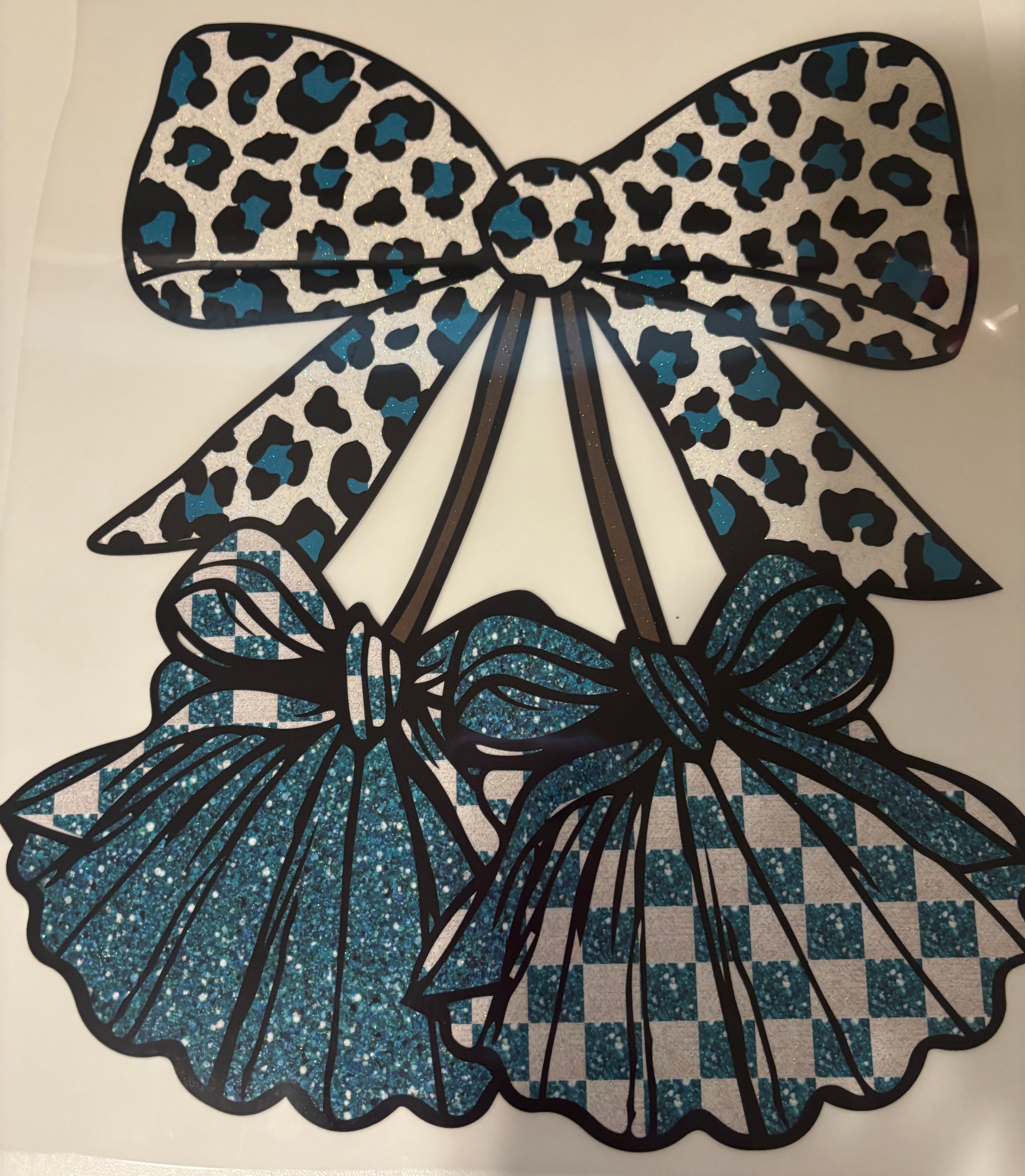 Glitter blue cheetah seashells tee design