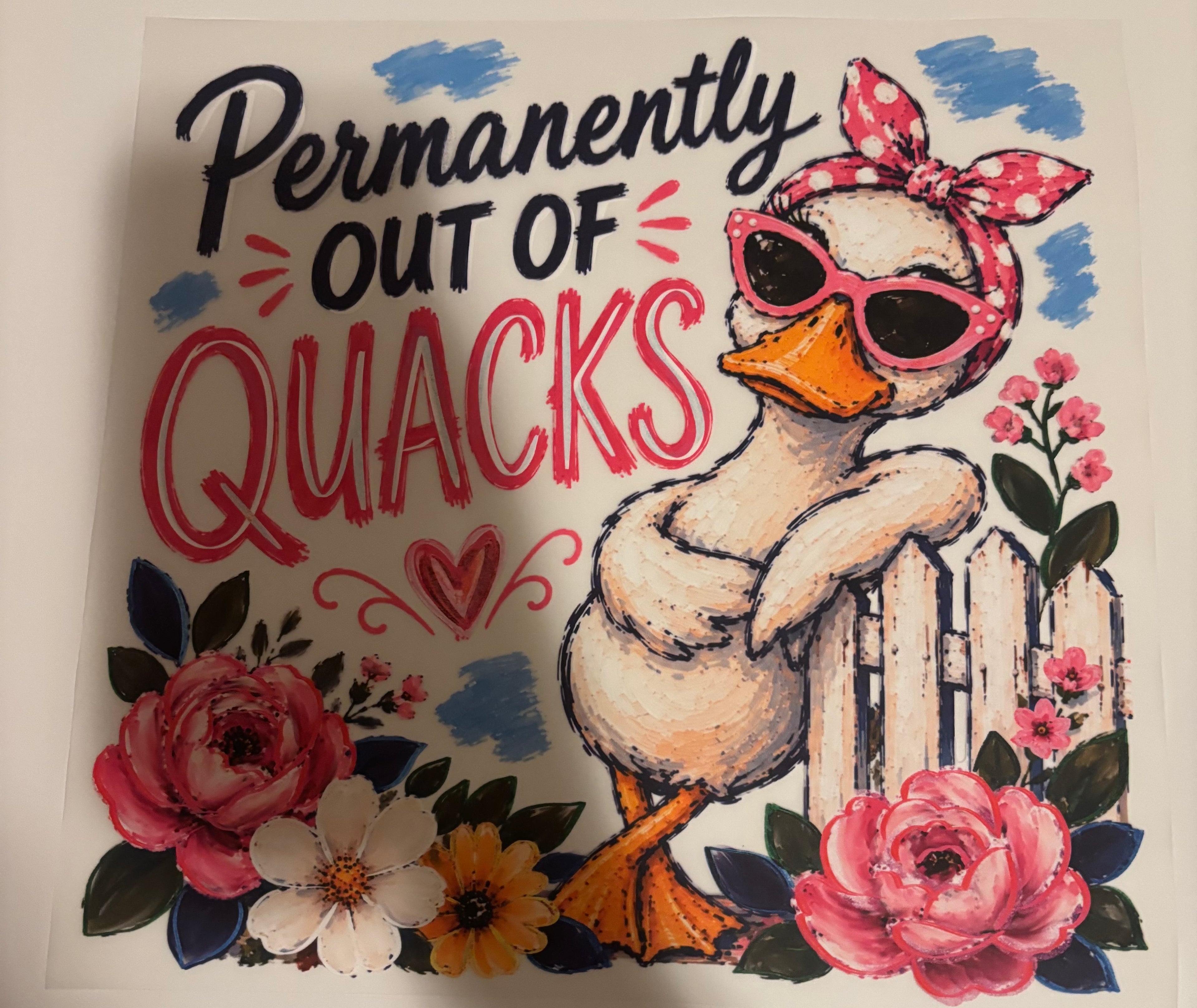 Permanently out of quacks tee design