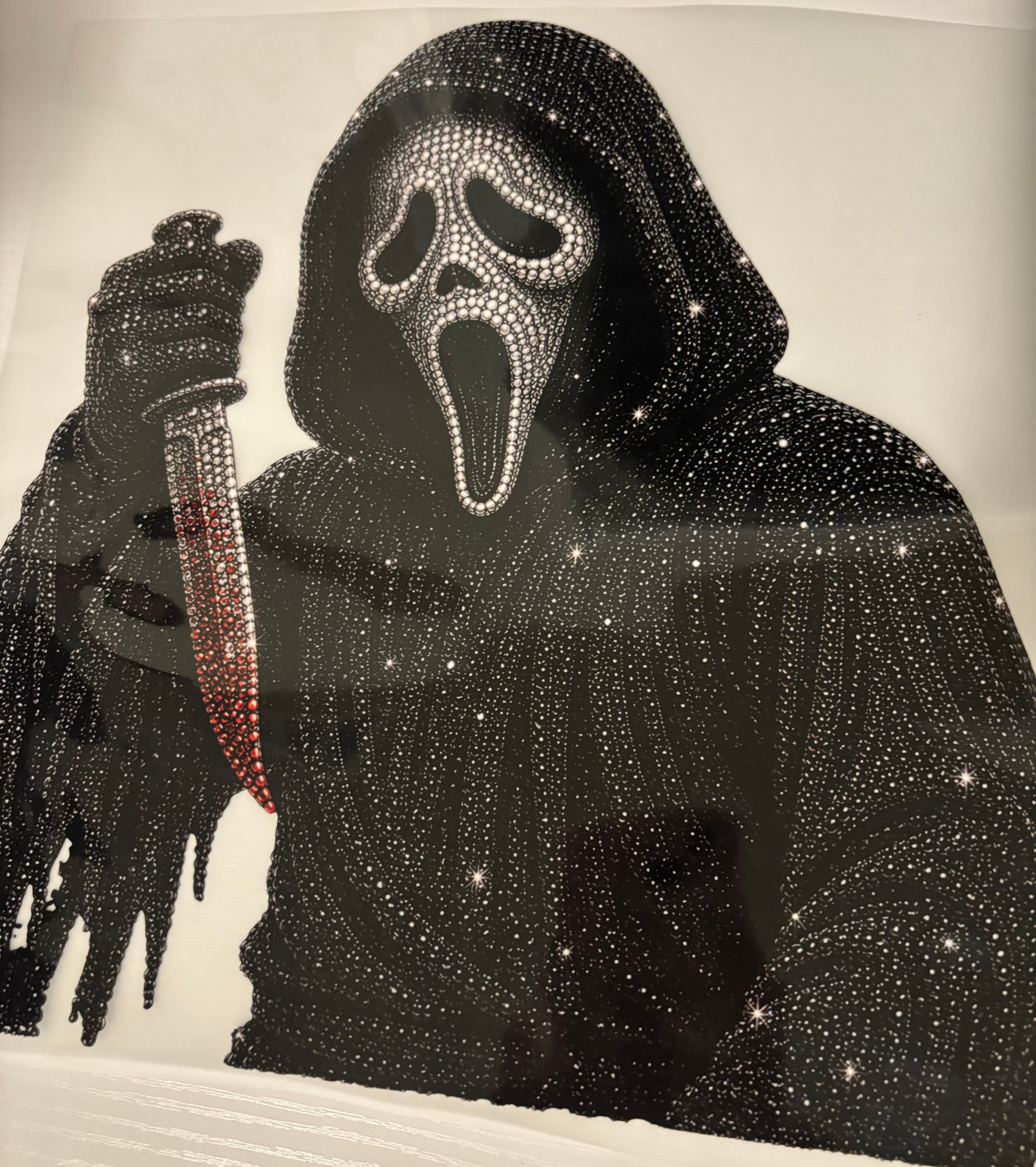 Faux bling ghostface tee design