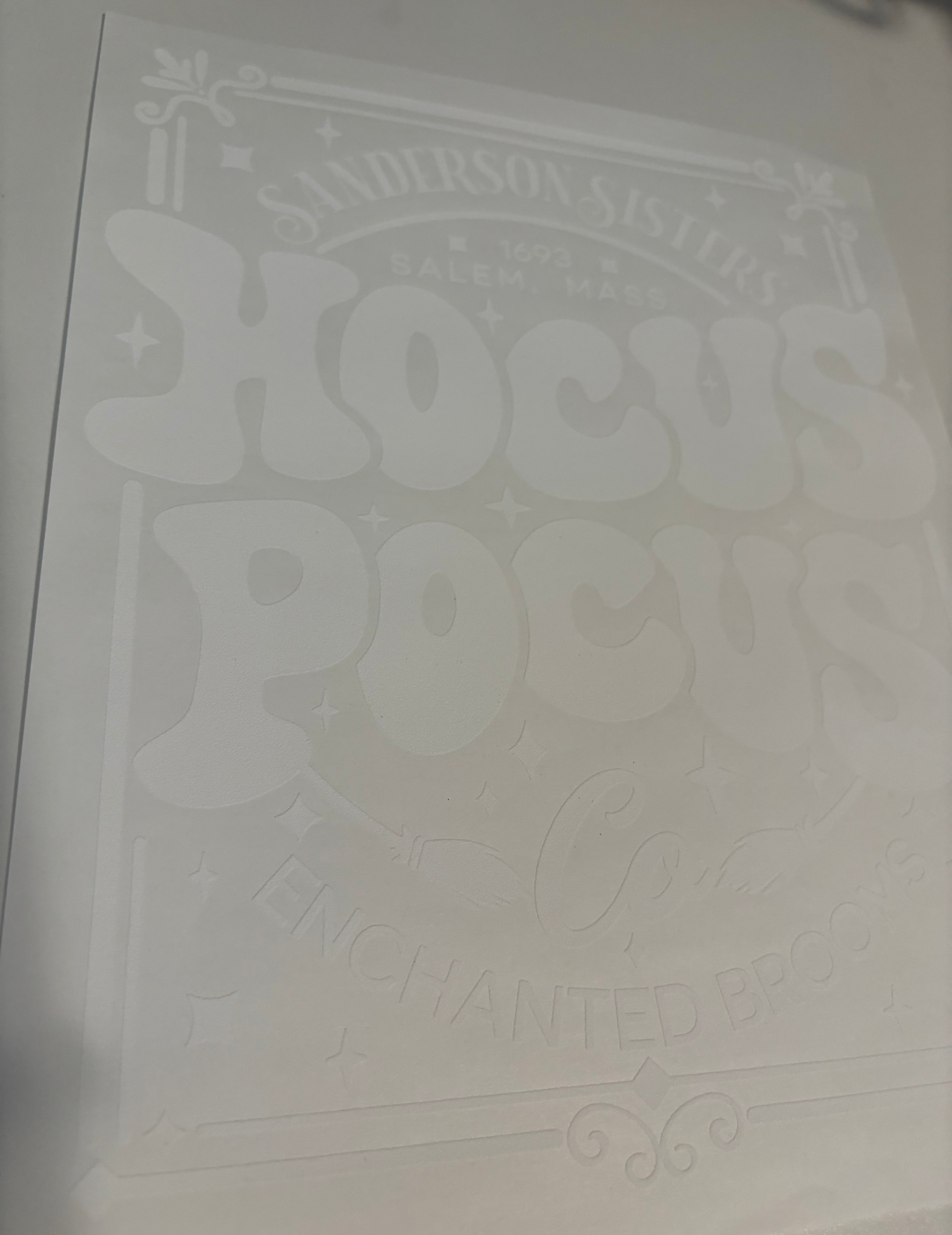 White Hocus Pocus Tee Design