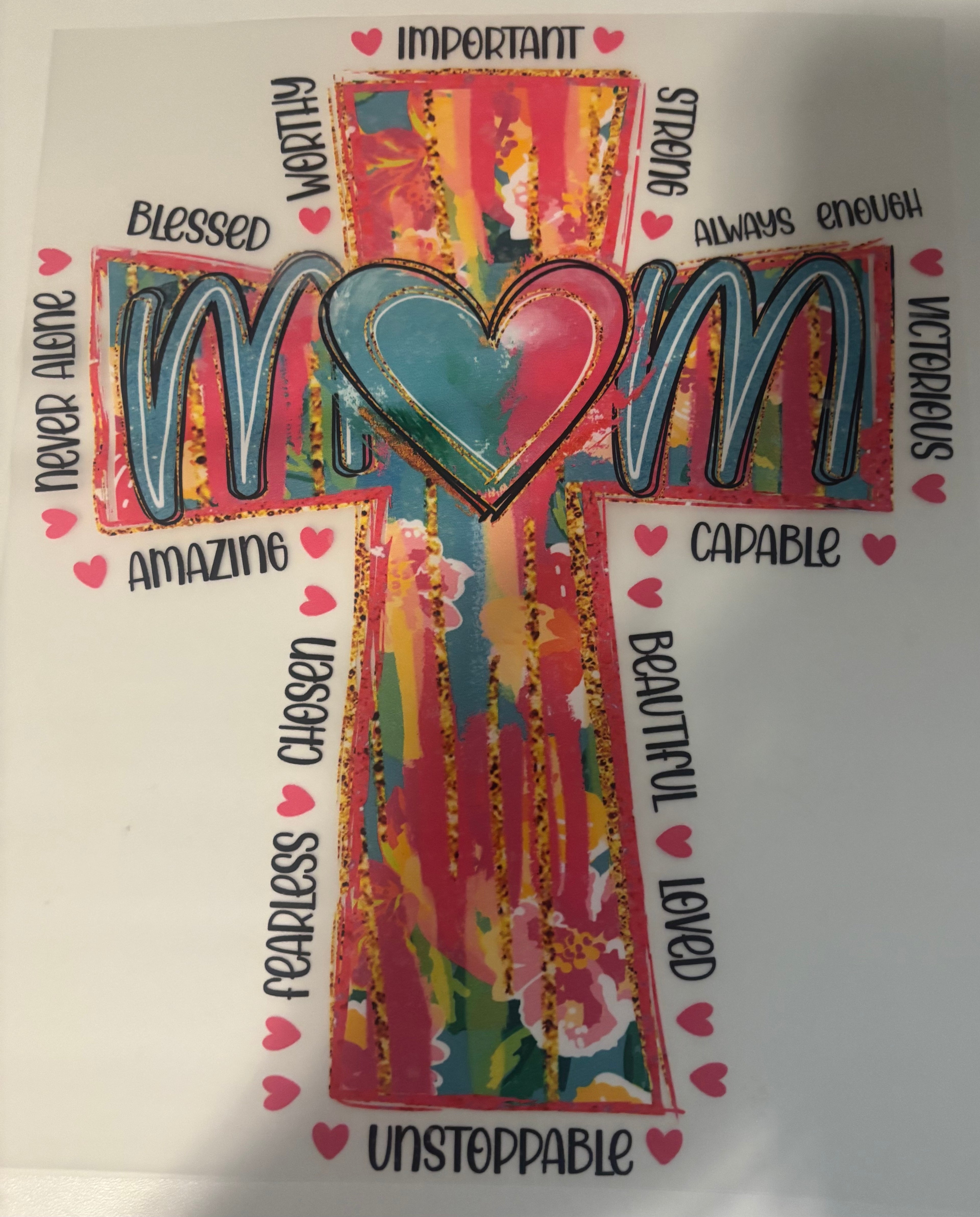 Mom Cross Collage Tee Design