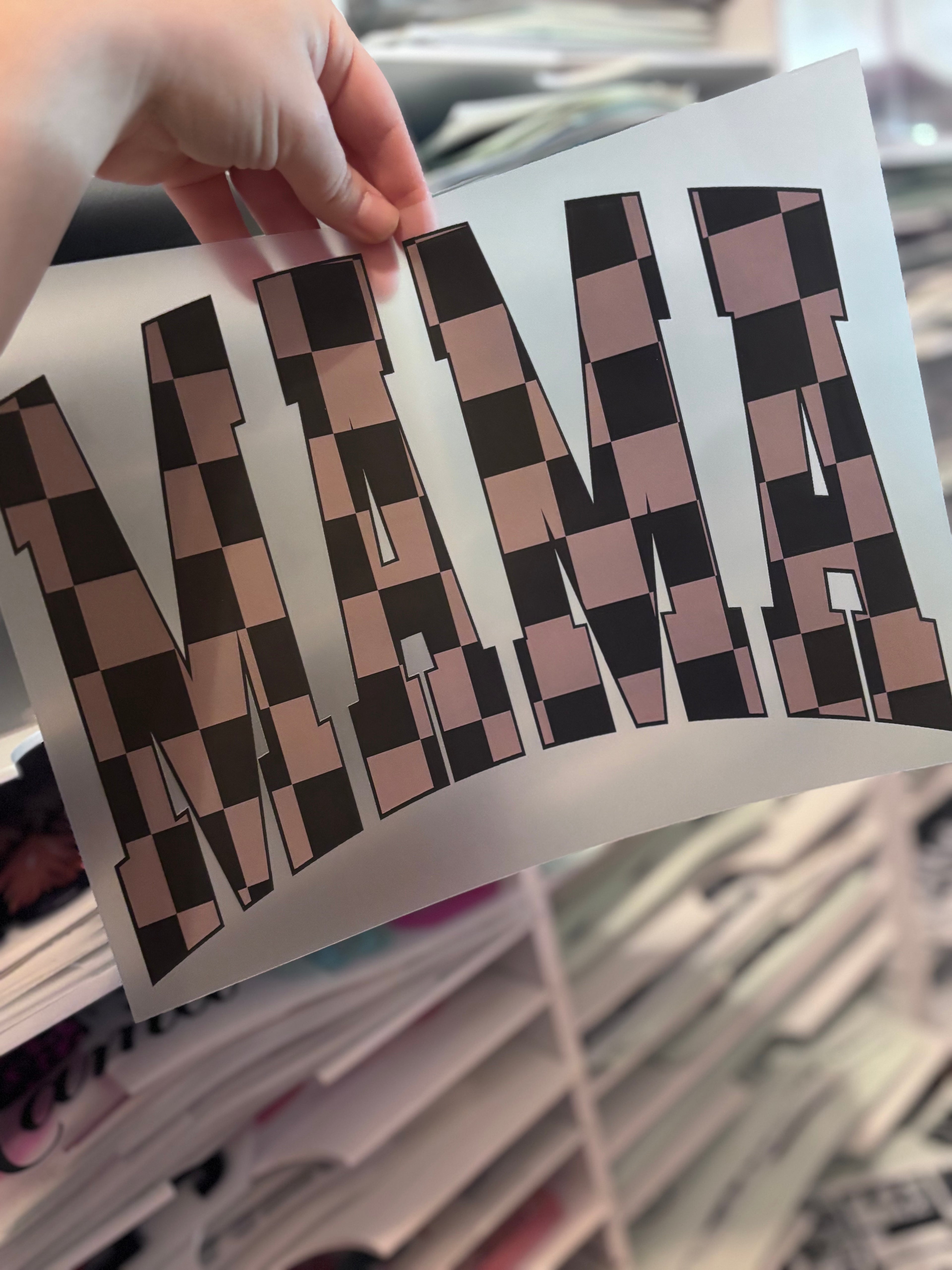 Black grey checkered