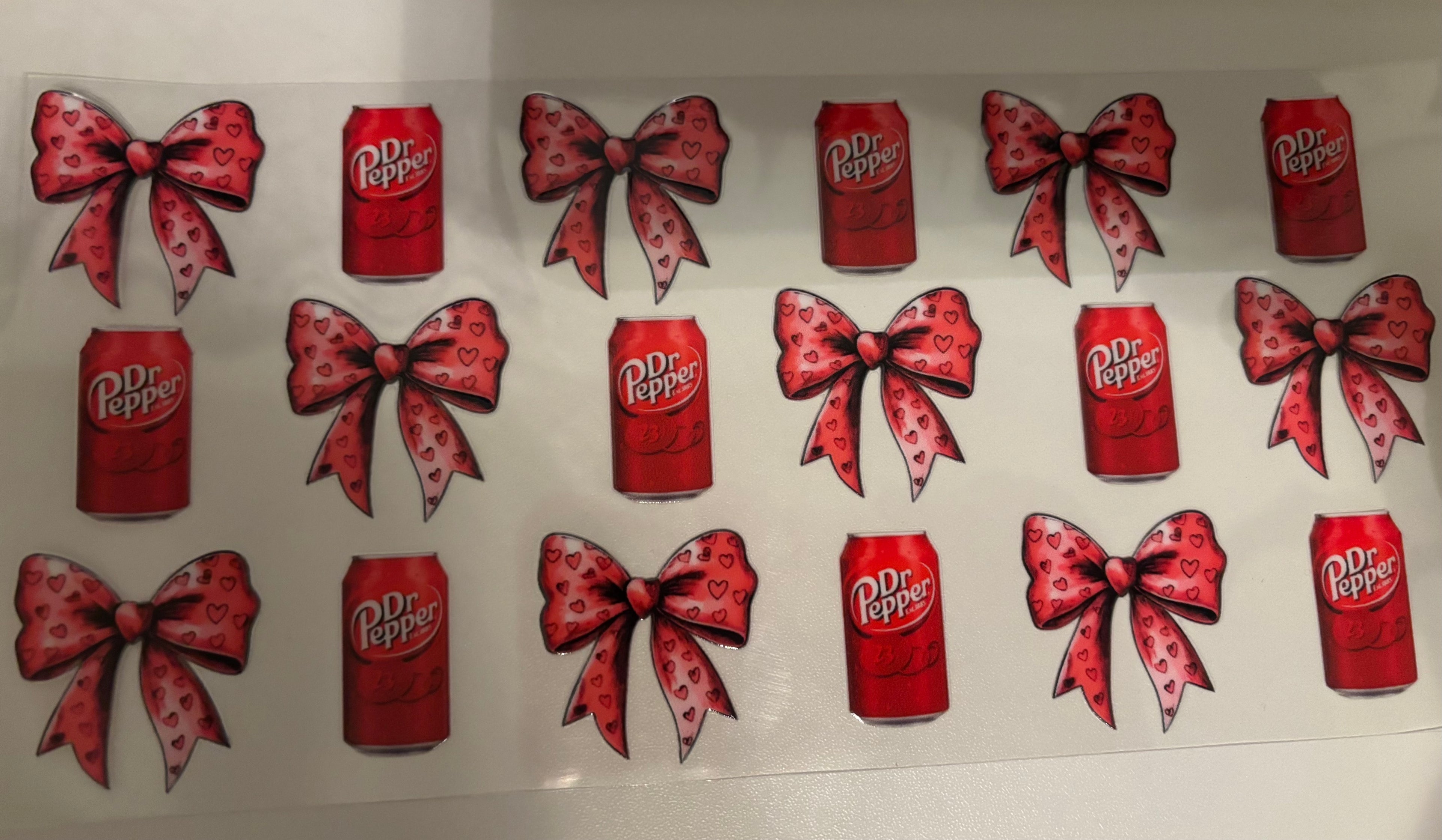 Red Bow & Dr. Pepper 16oz Cup Wrap