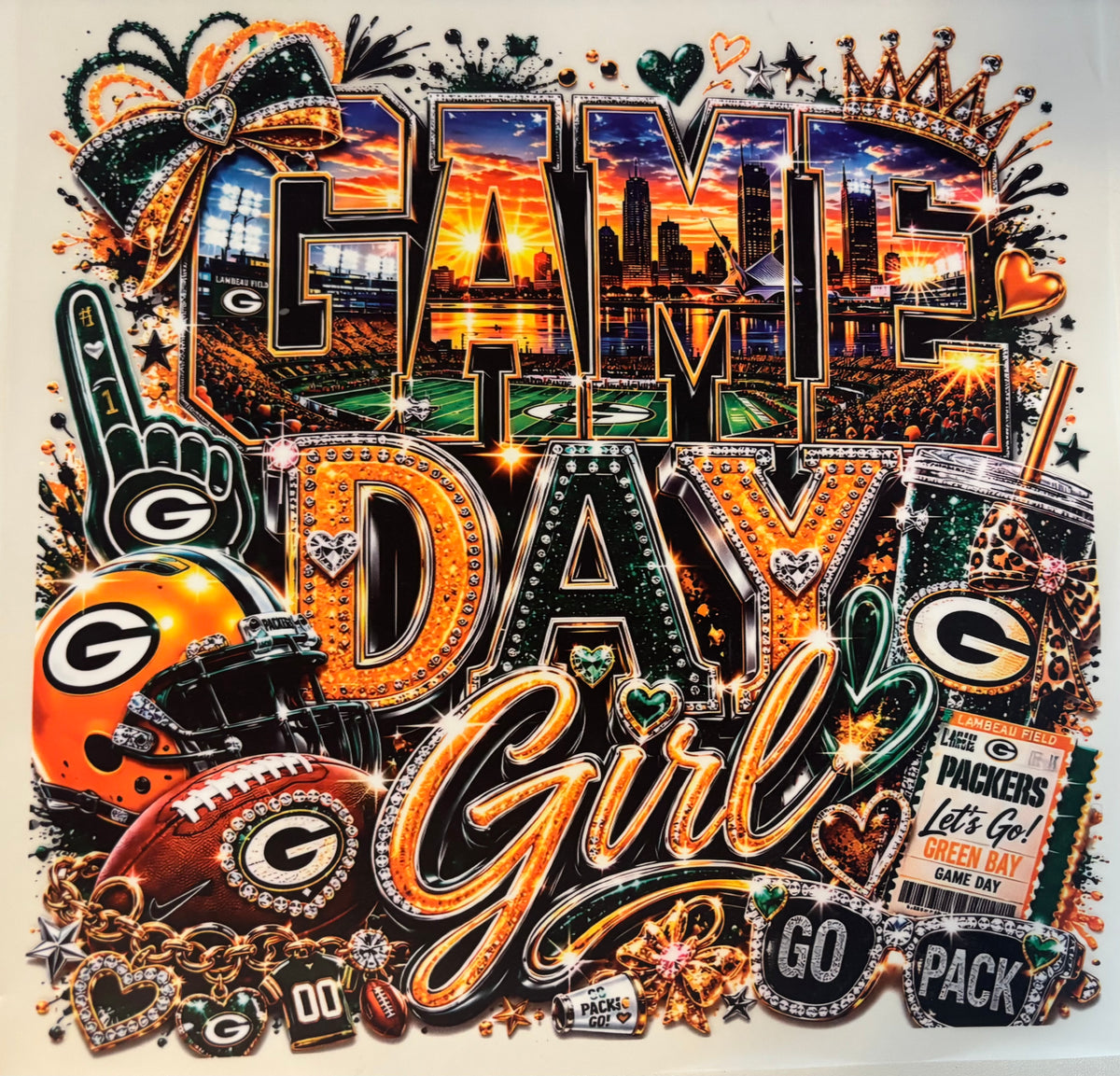 Packers Game Day Girl Tee Design