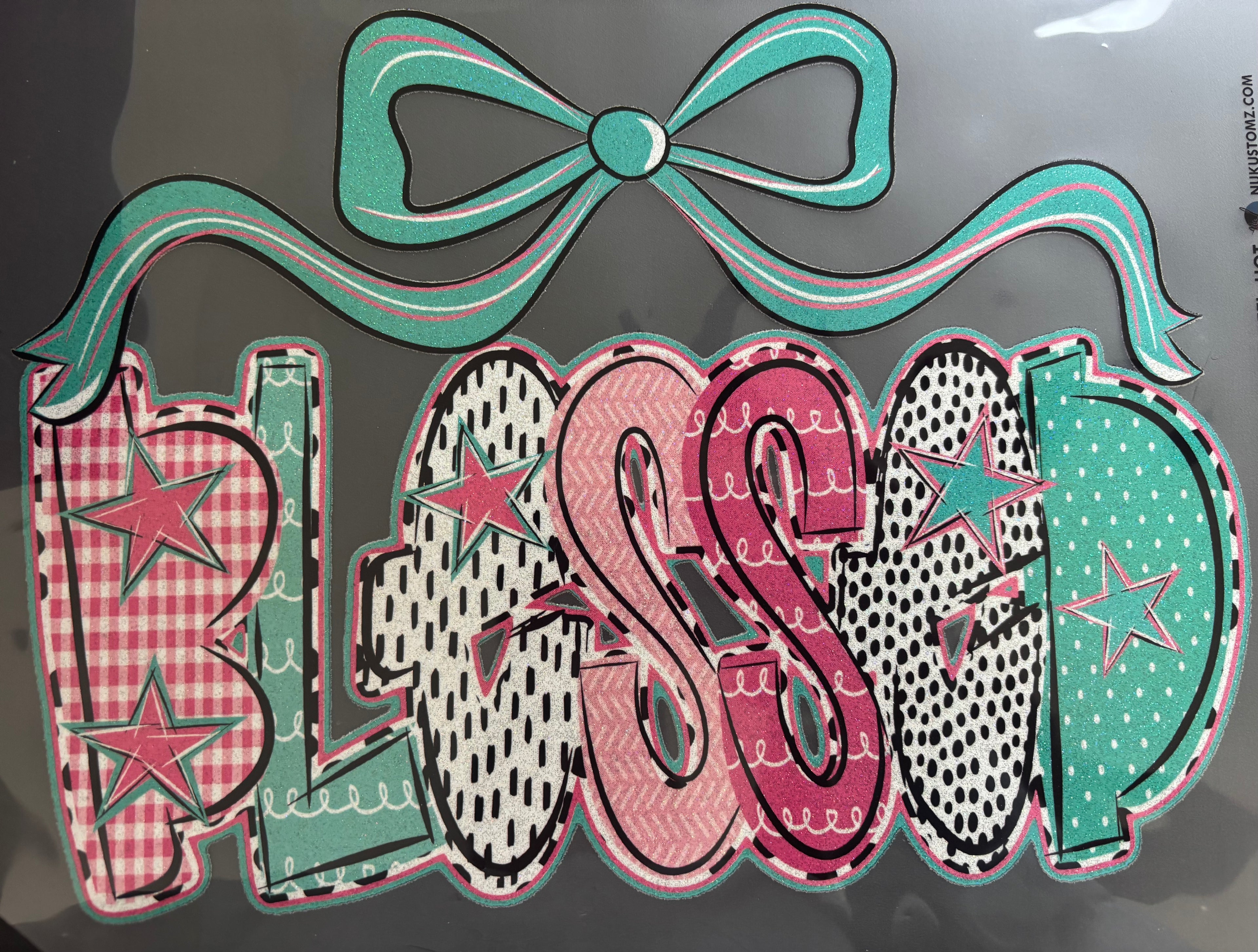Blessed Glitter Print