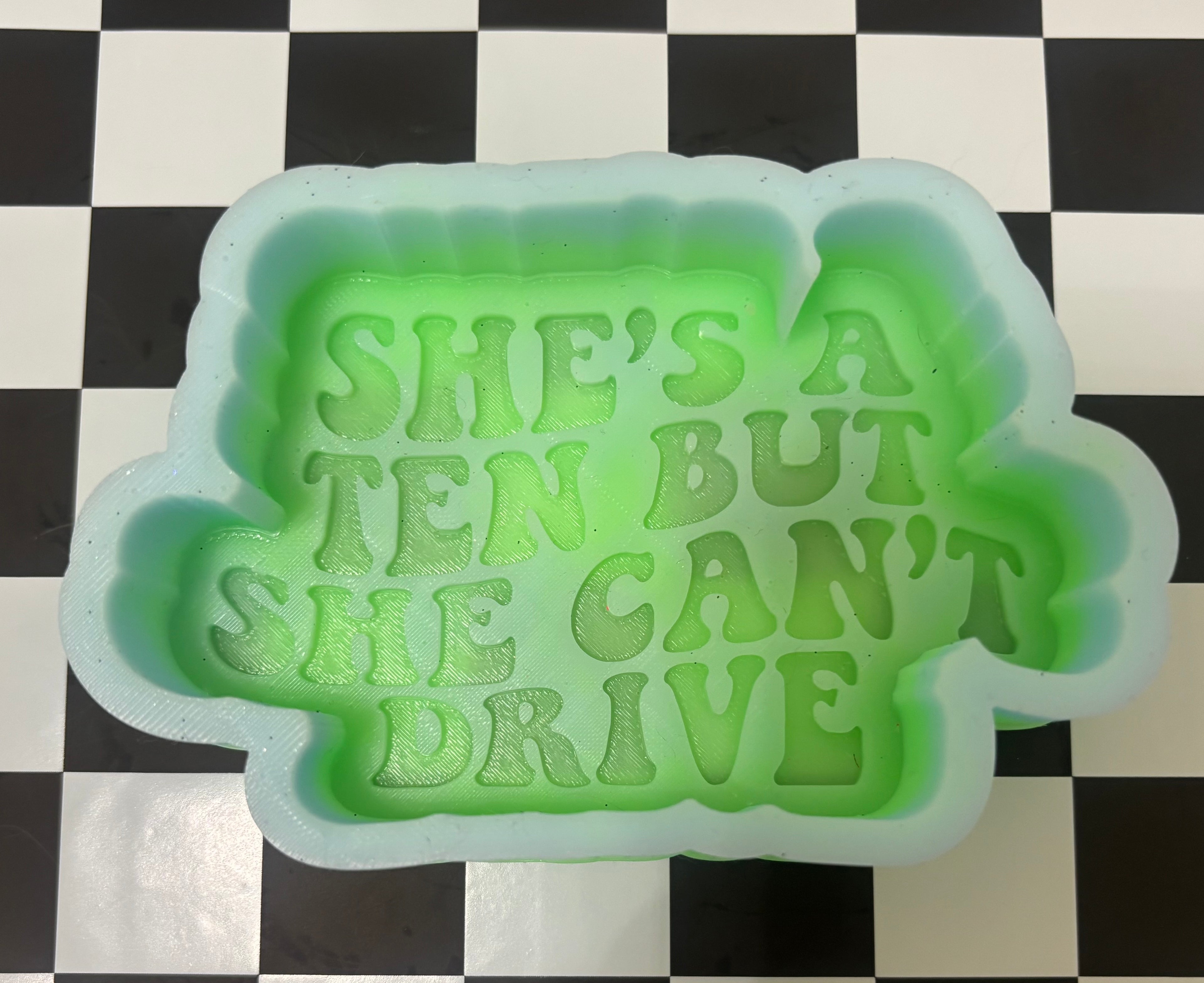 Custom she’s a ten but she can’t drive mold
