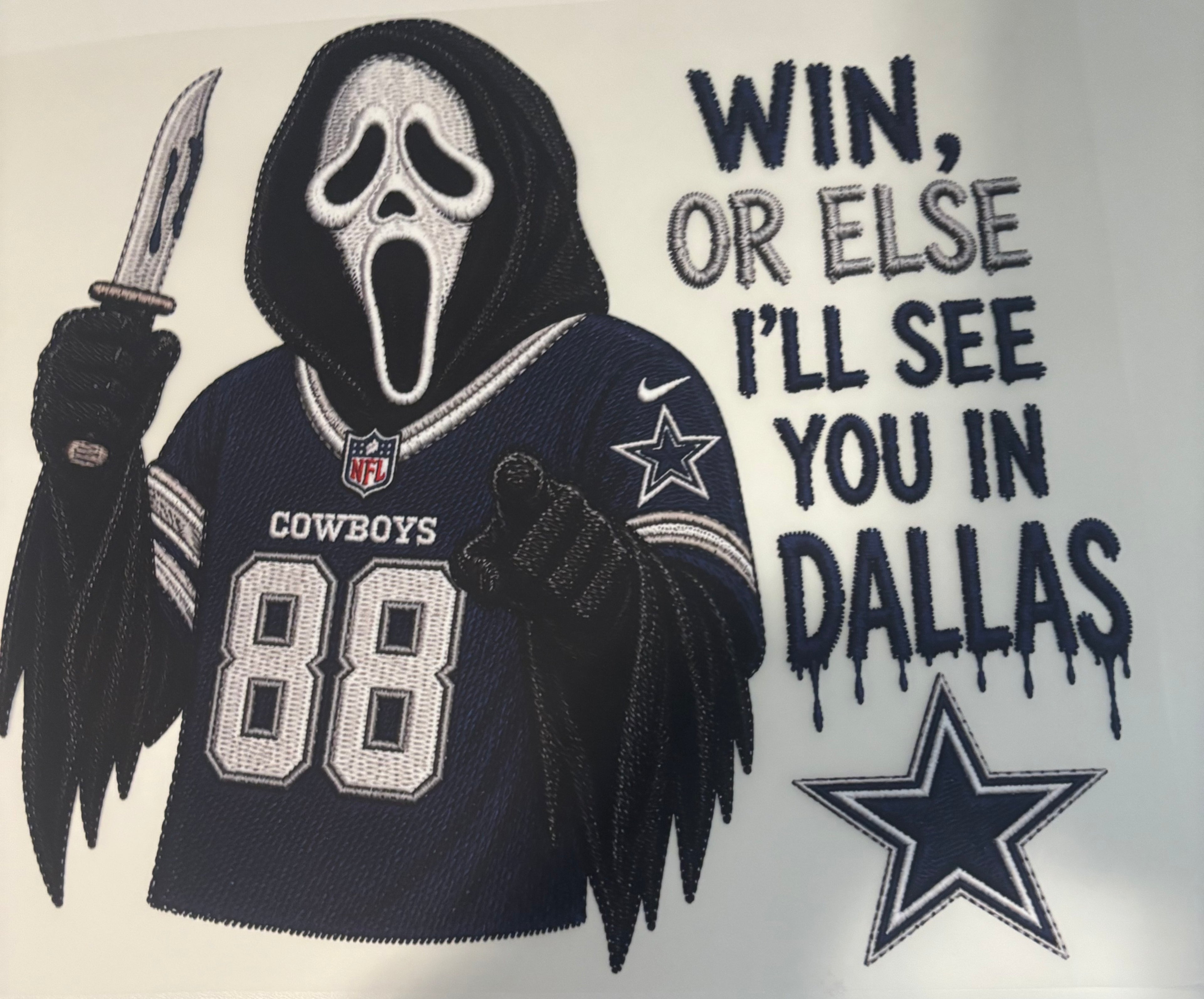 Ghostface Win or Else I'll see you in Dallas Tee Design