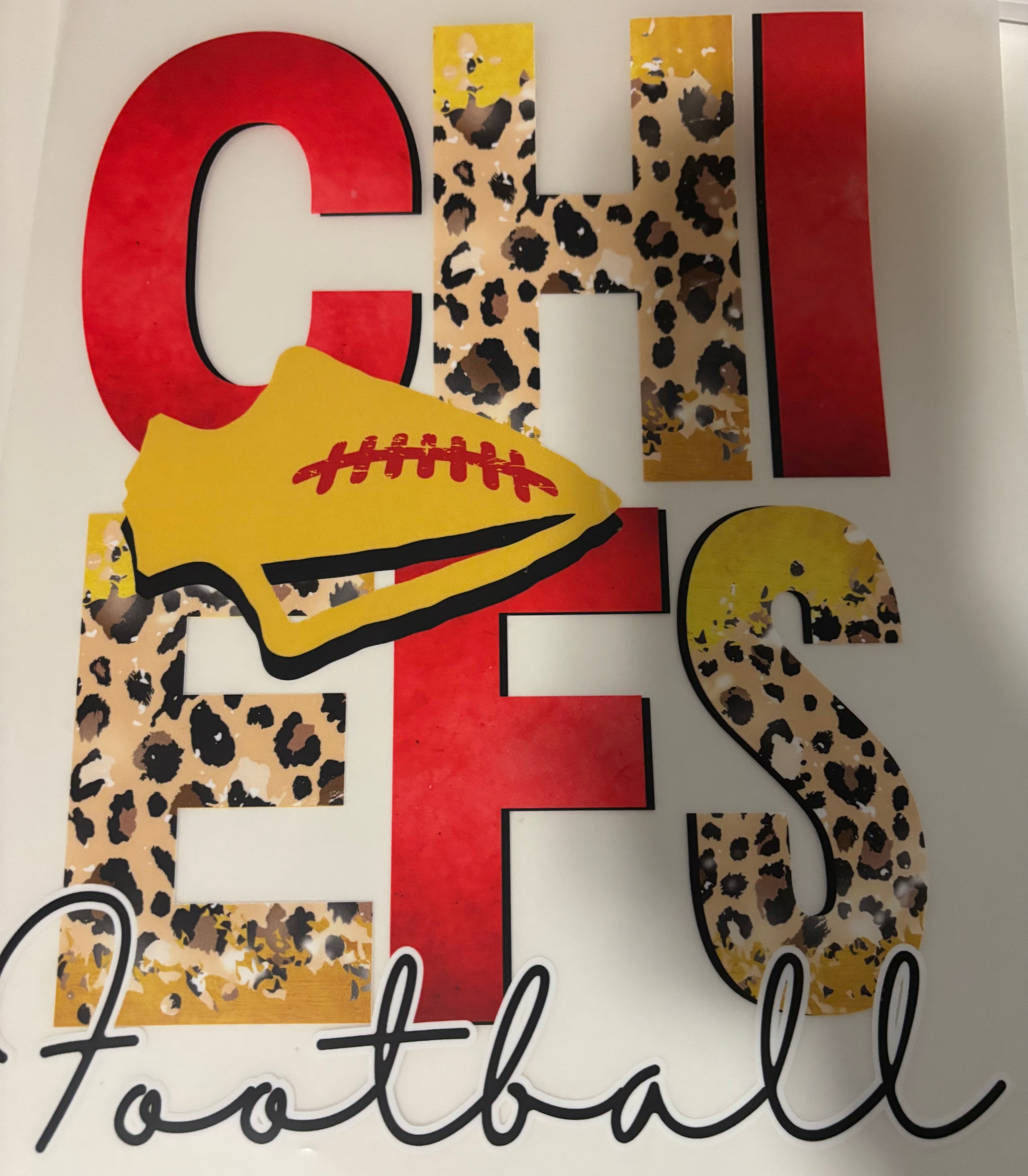 Cheetah Chiefs Football Tee Design