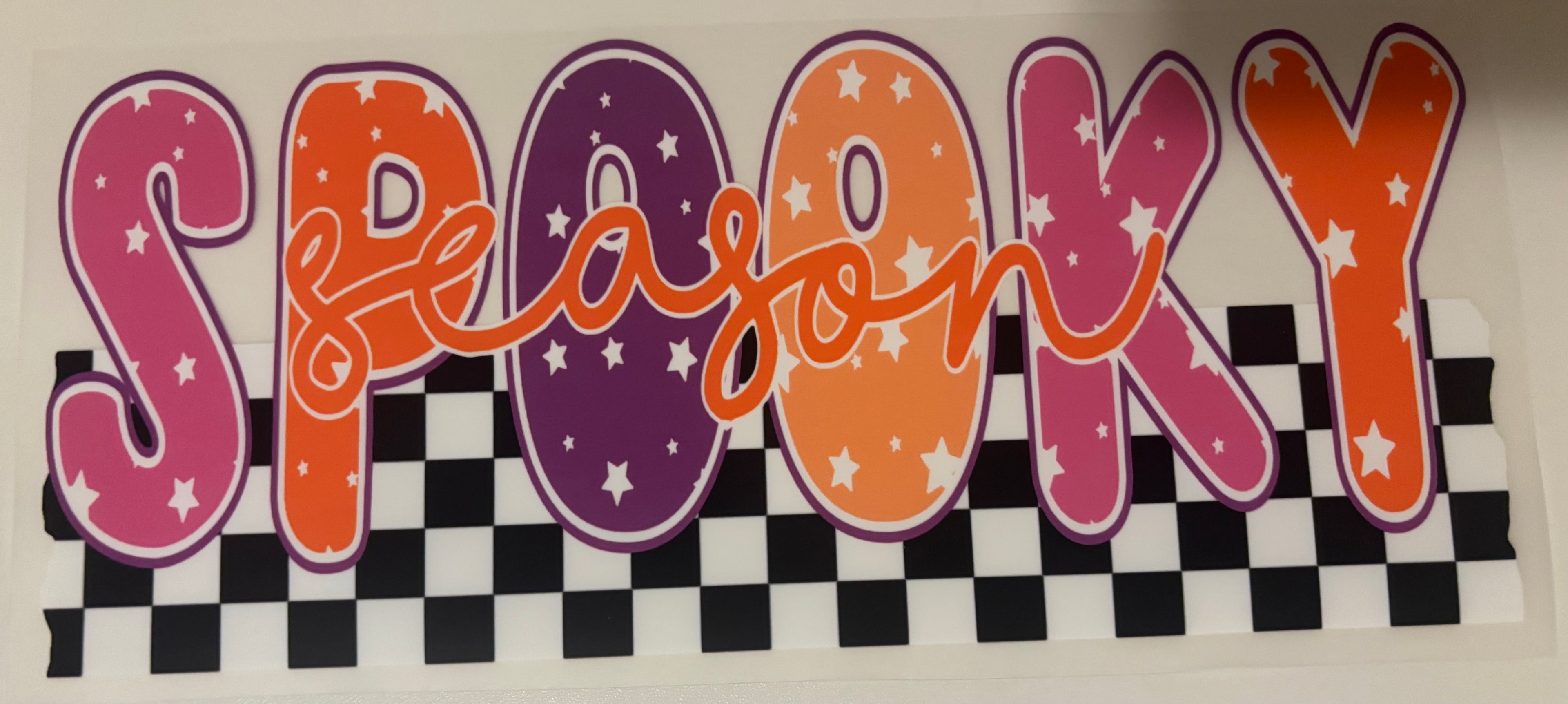 Checkered spooky tee design
