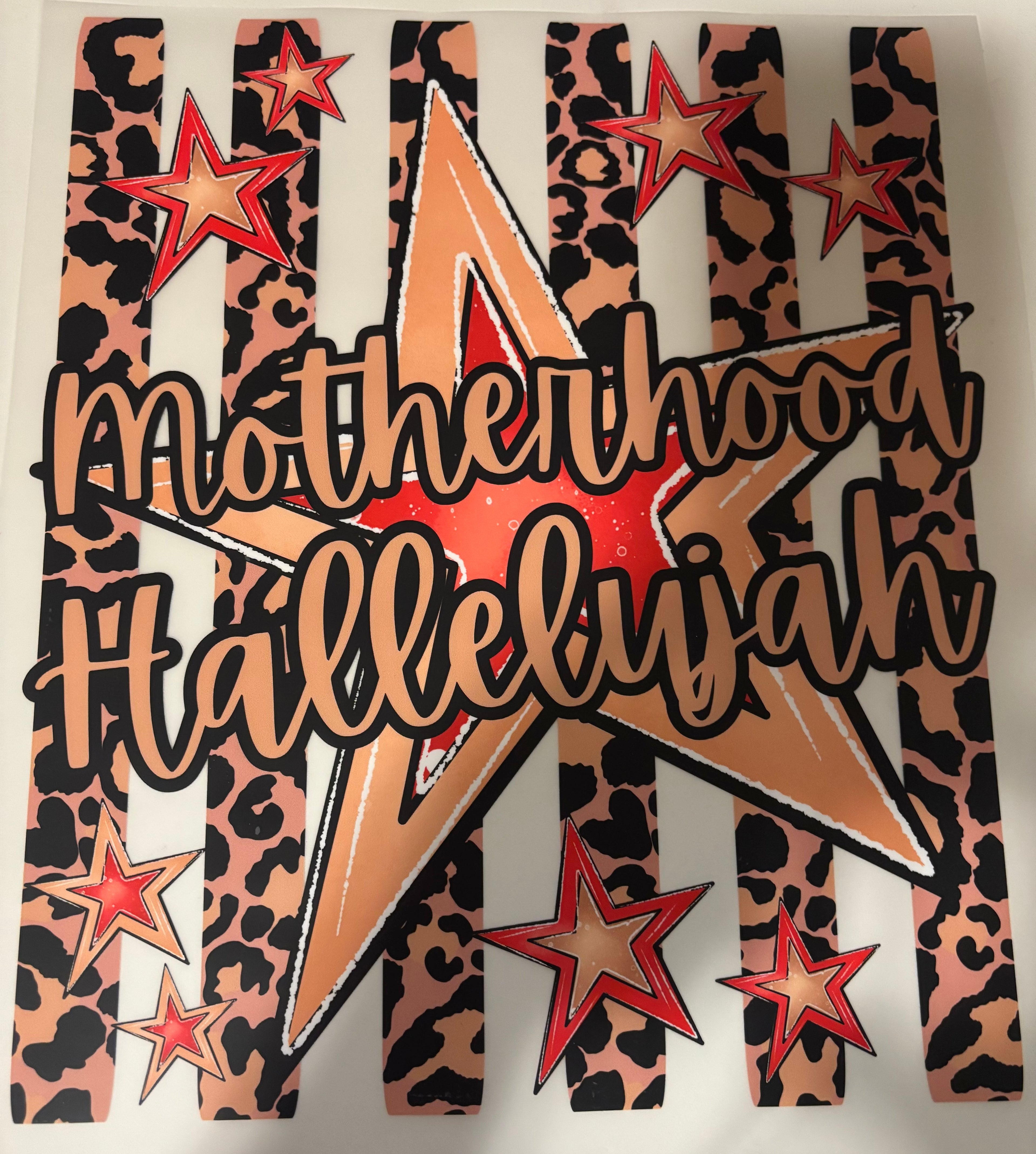 Orange Red Motherhood hallelujah tee design