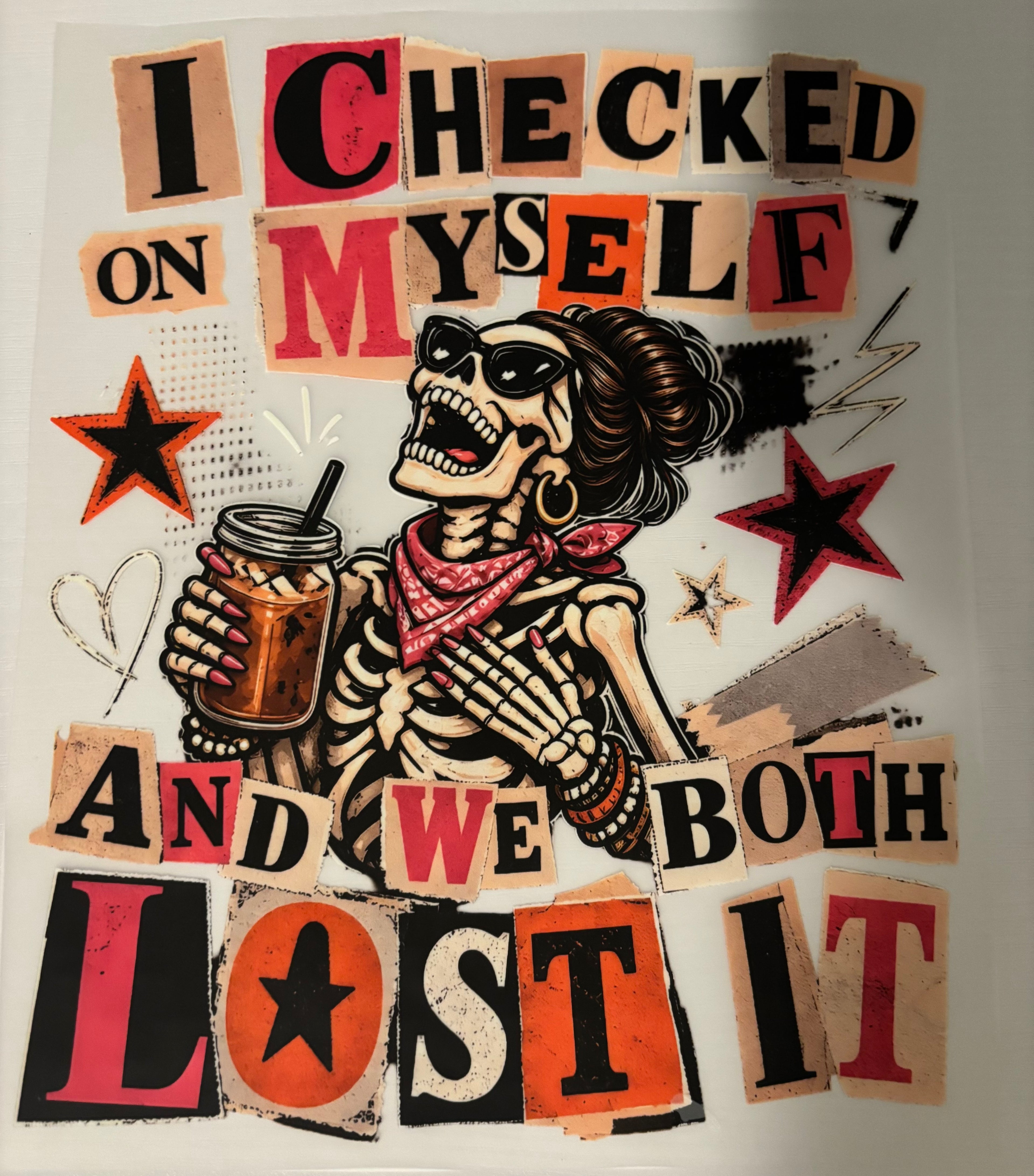 I checked on myself tee design