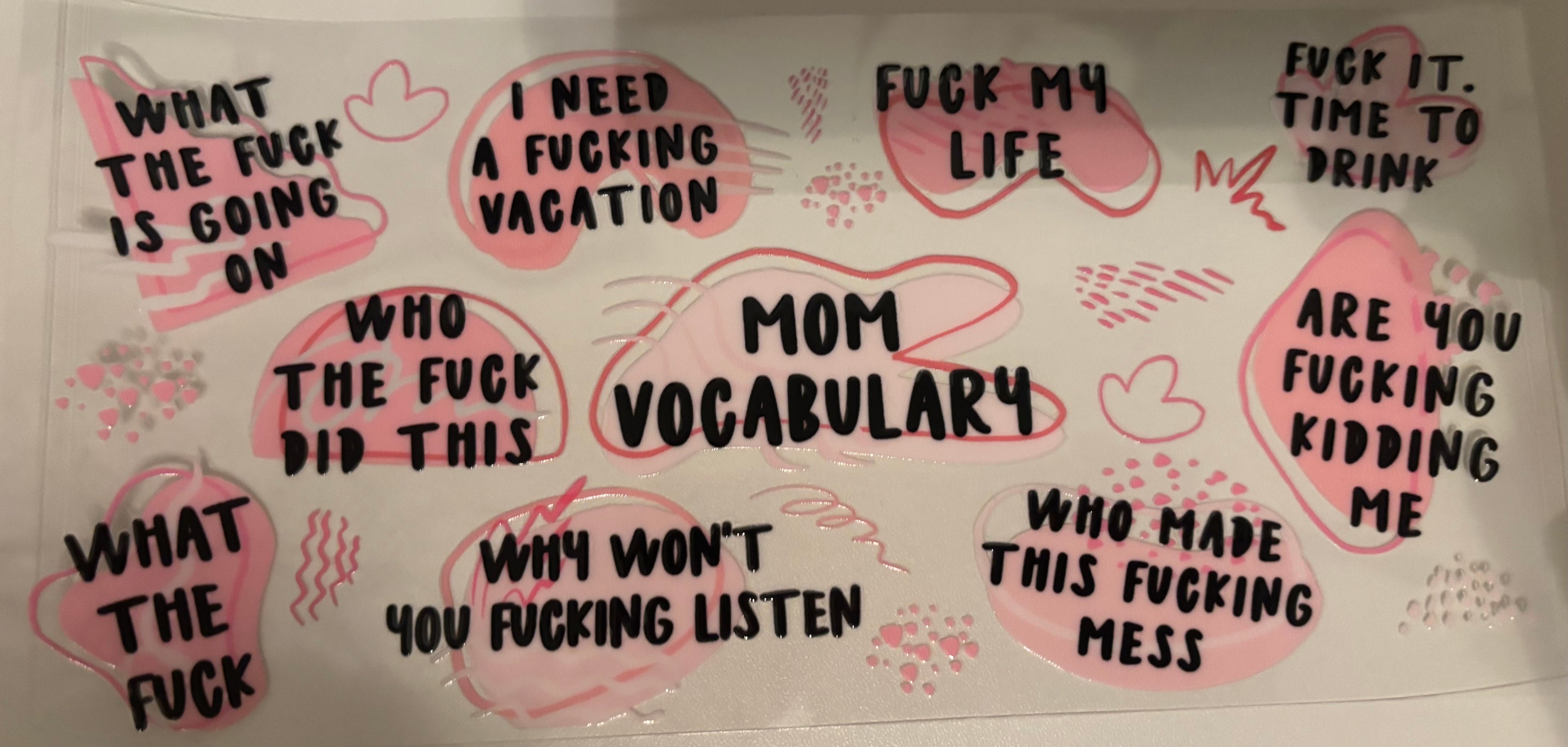 Mom Vocabulary 16oz Cup Wrap