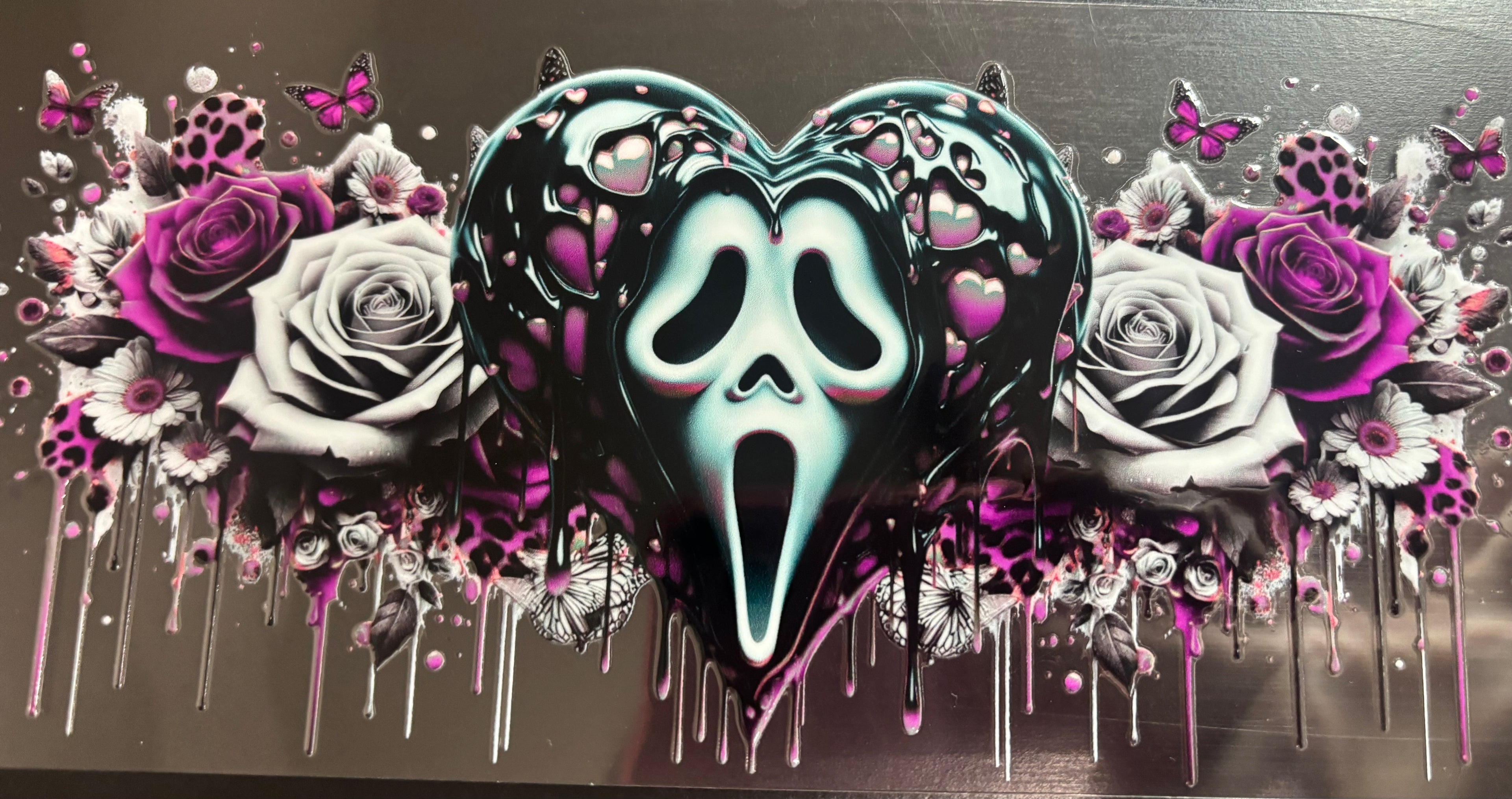 16 Oz Ghost Face Locket Cup Wrap