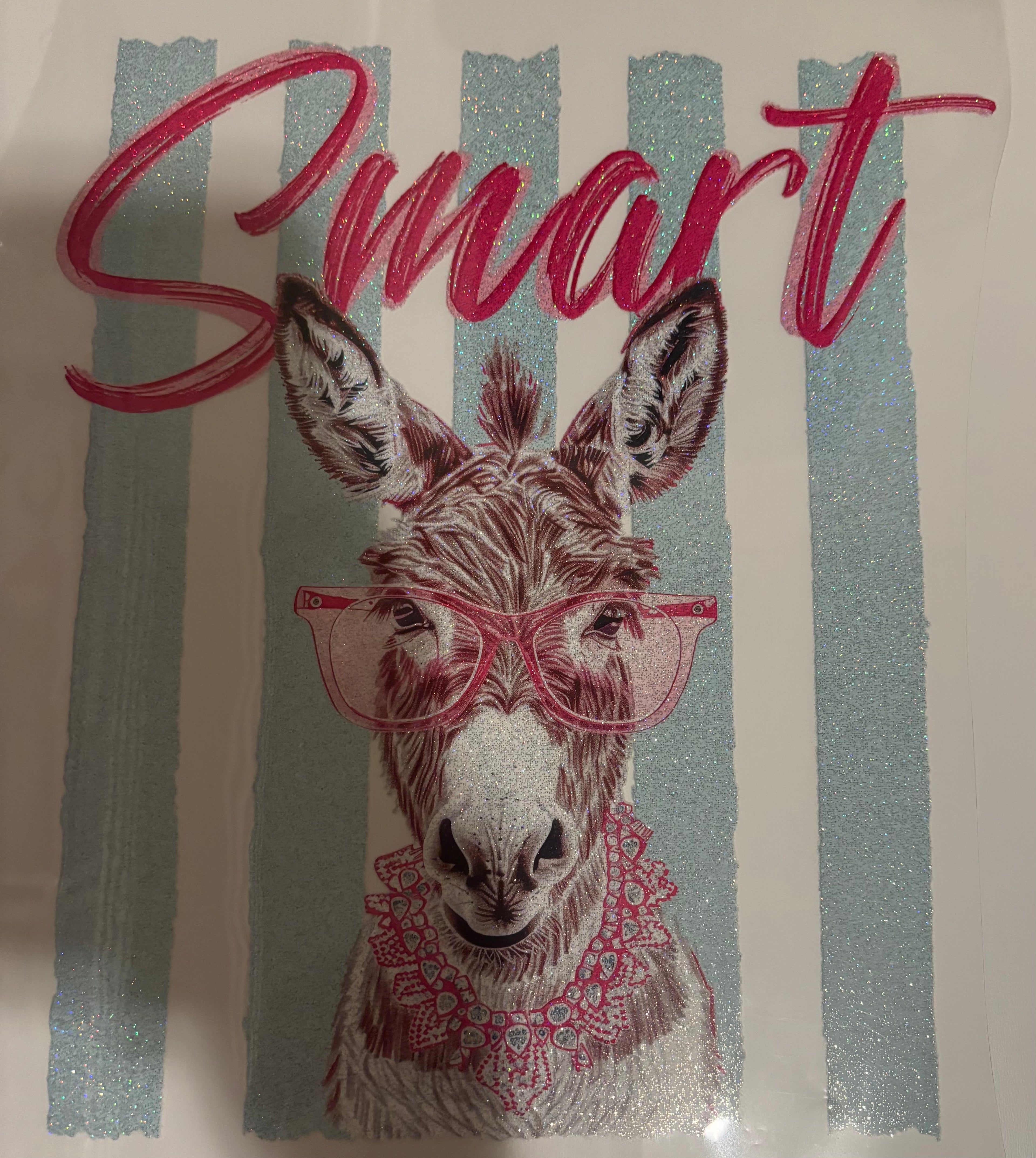Glitter smart ass tee design