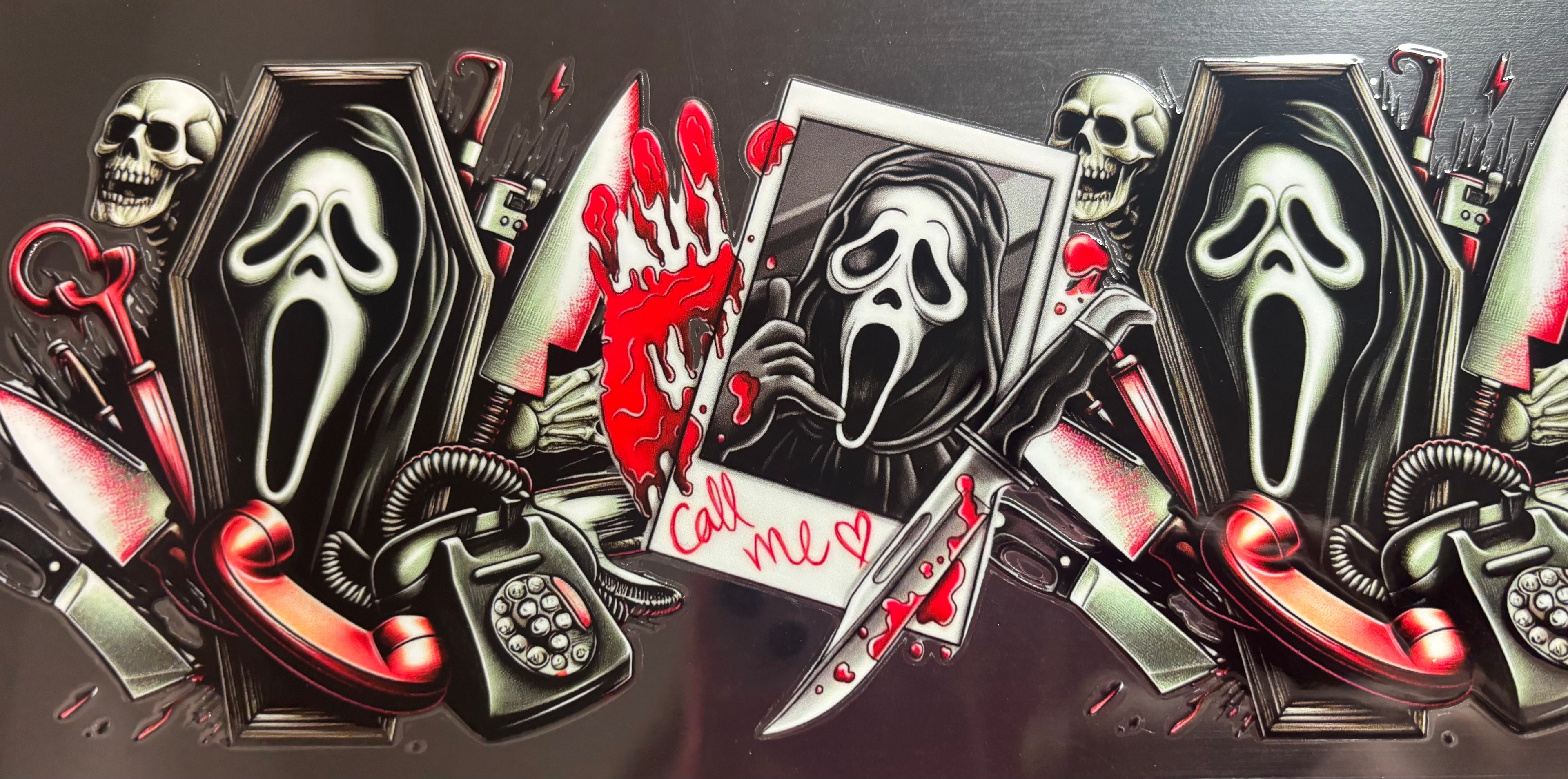 16 Oz Ghost Face Slasher Cup Wrap