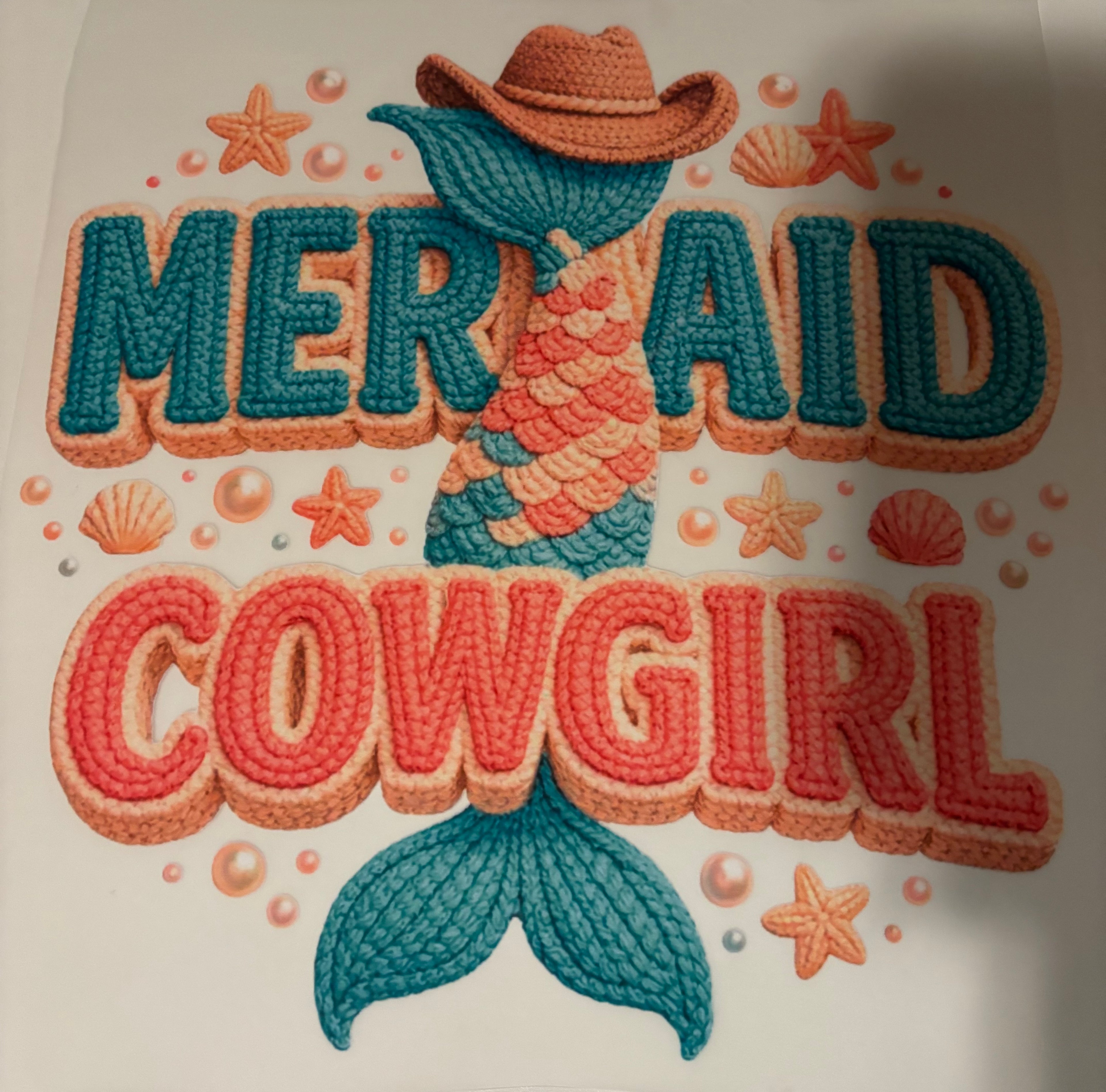 Mermaid Cowgirl Tee Design