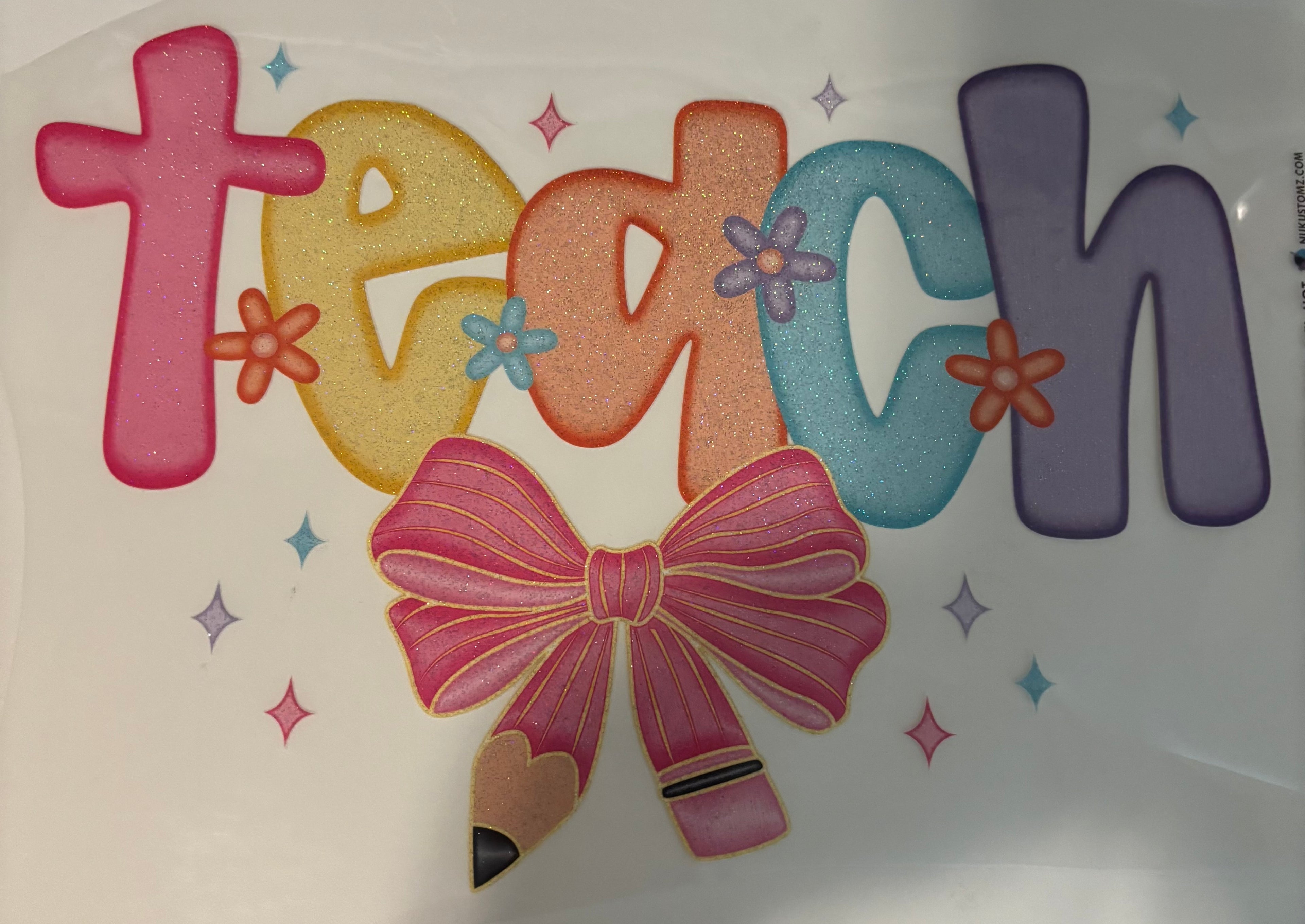 Glitter Teach Tee Design
